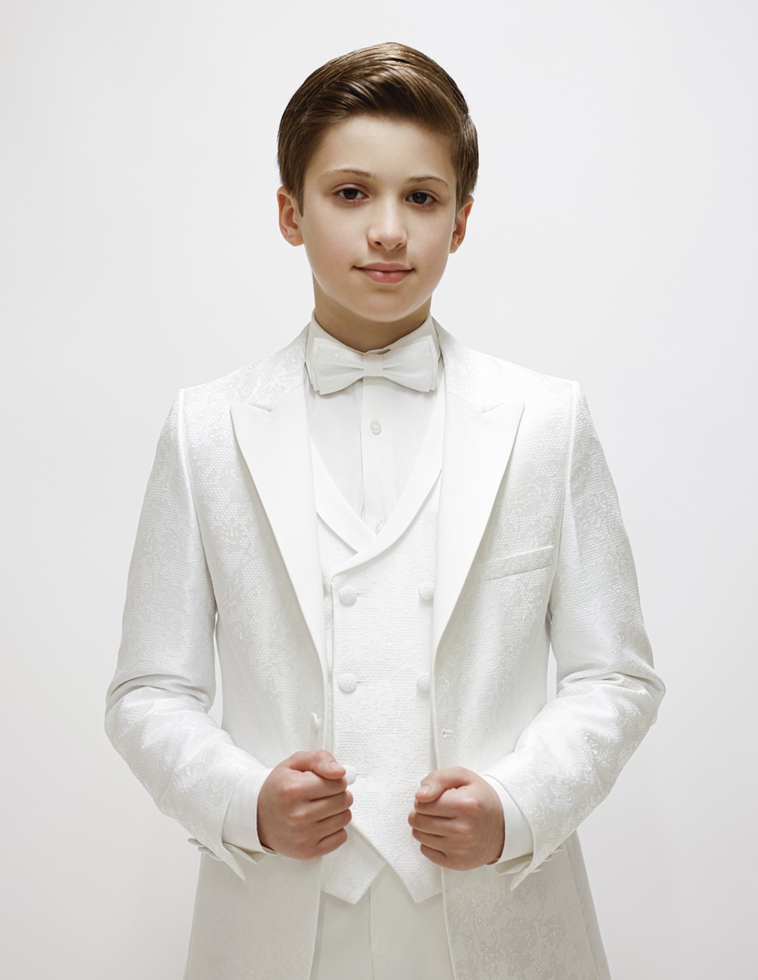 Costume Garçon Mariage Blanc 2