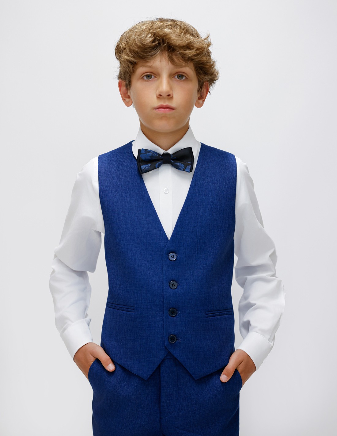 Costume Garçon de Mariage bleu roi 2