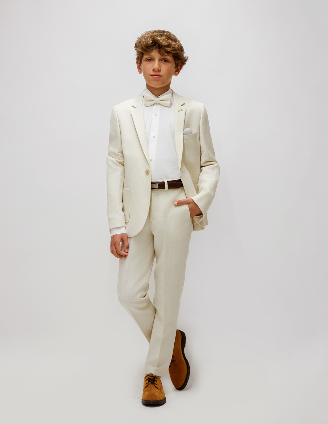 Costume Enfant de Cérémonie en Lin ivoire