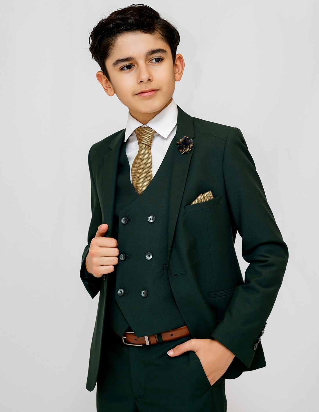 Costume de mariage enfant vert Enzo 2