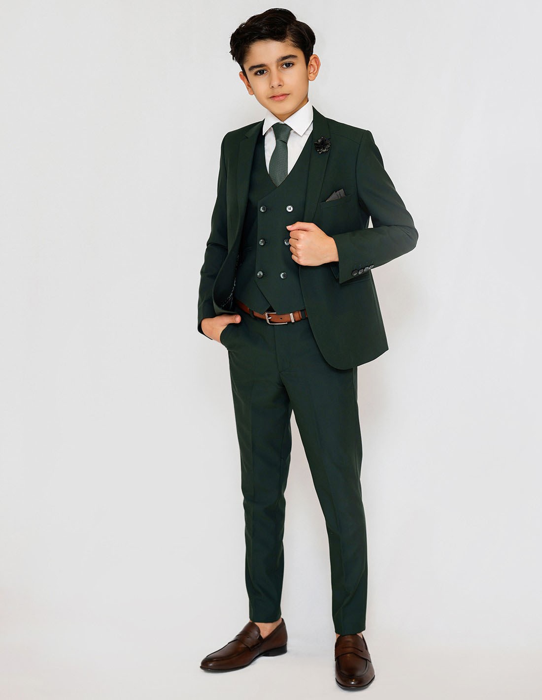 Costume de mariage enfant vert Enzo