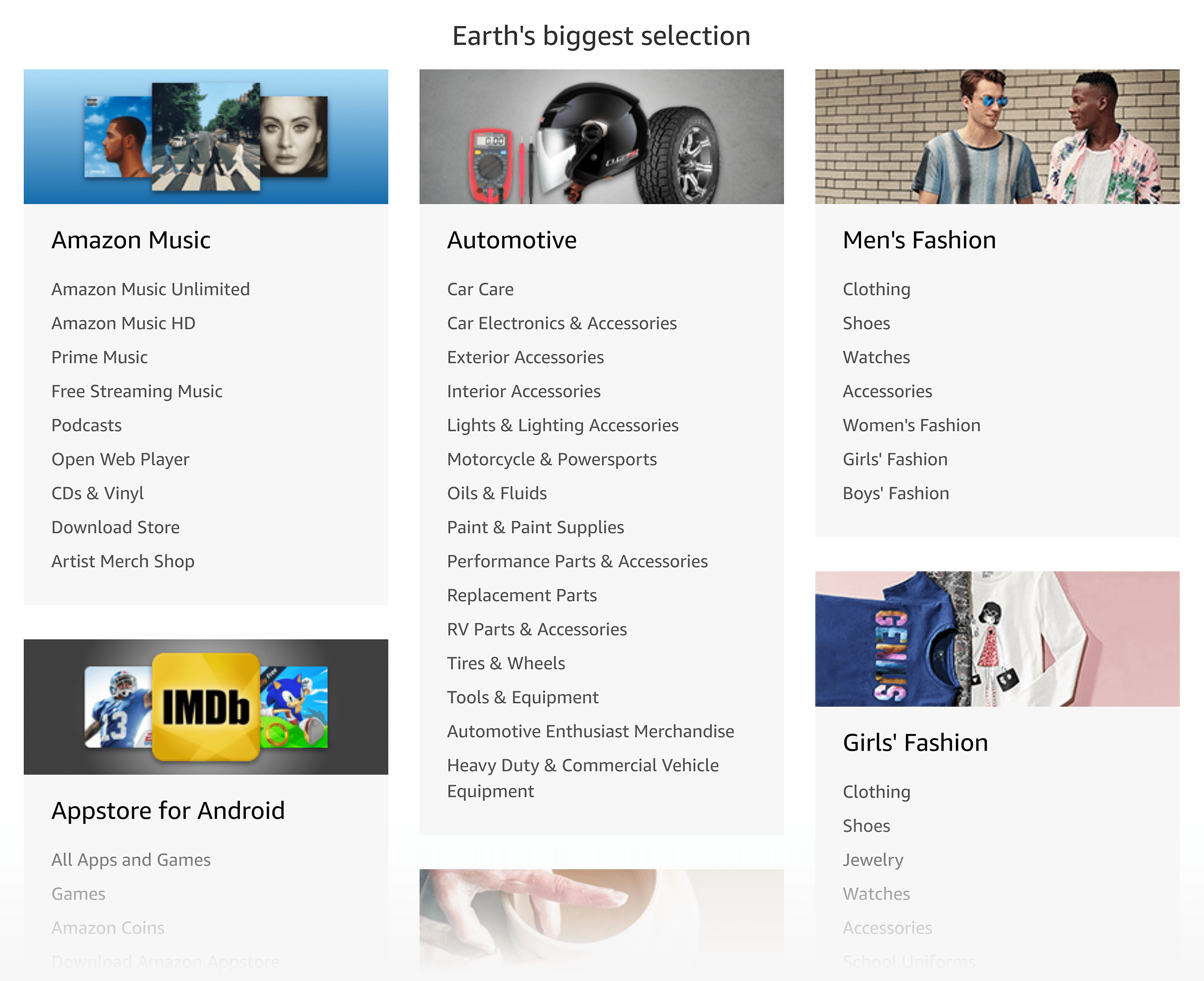 Amazon – All departments Amazon – All departments