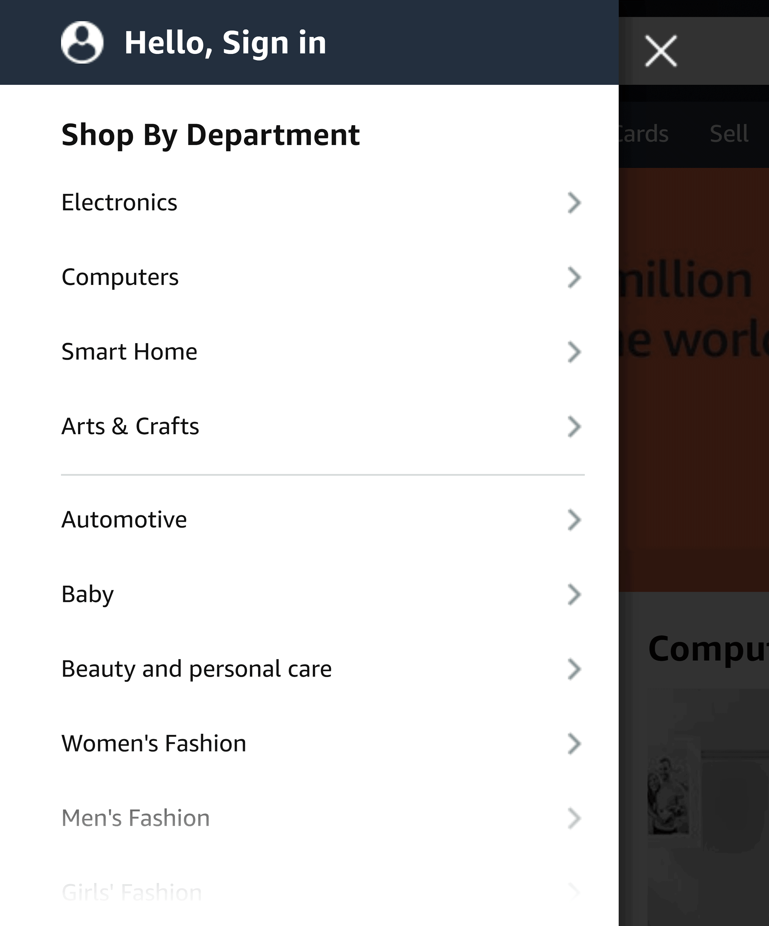 Amazon departments Amazon departments