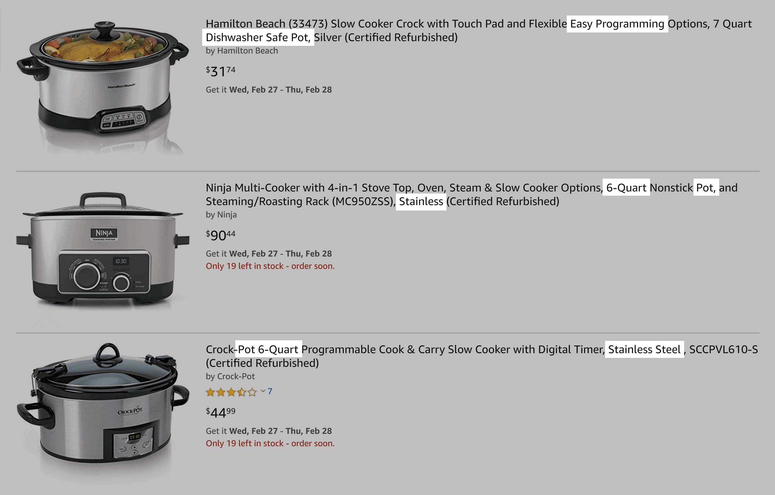 Amazon – Slow cookers Amazon – Slow cookers