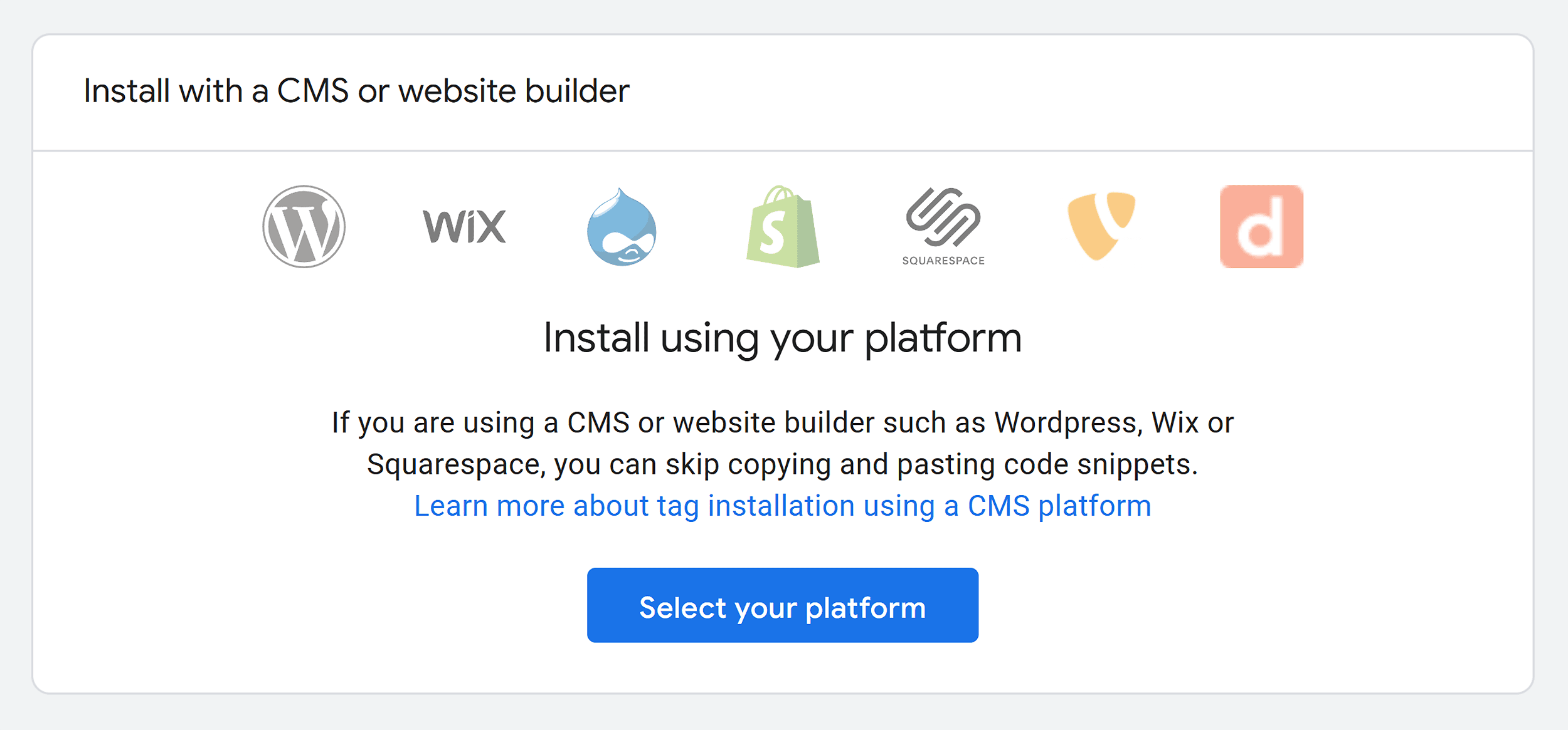 Analytics – Install with CMS Analytics – Install with CMS