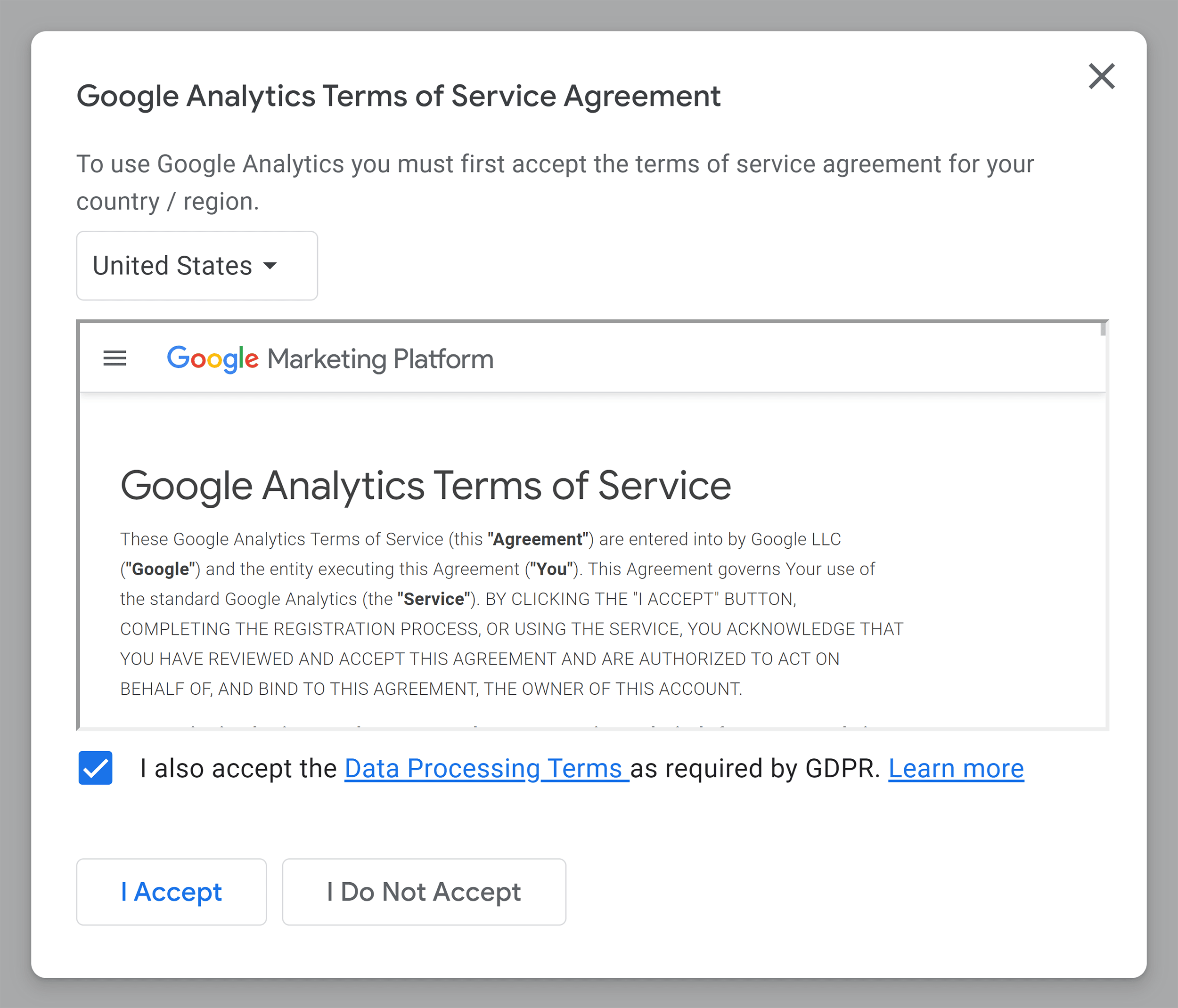Analytics – Terms of service Analytics – Terms of service