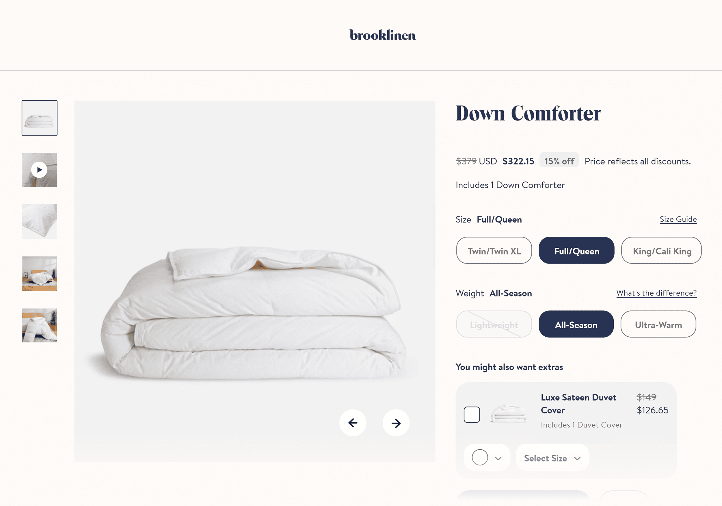 Brooklinen – Down comforter Brooklinen – Down comforter