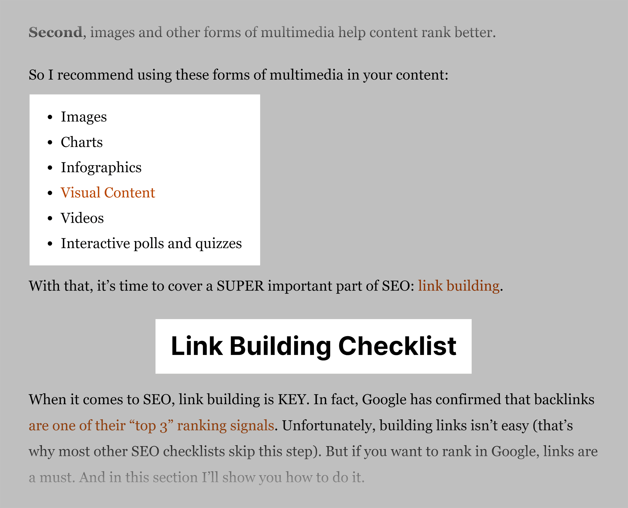 Bullets and subheadings in post Bullets and subheadings in post