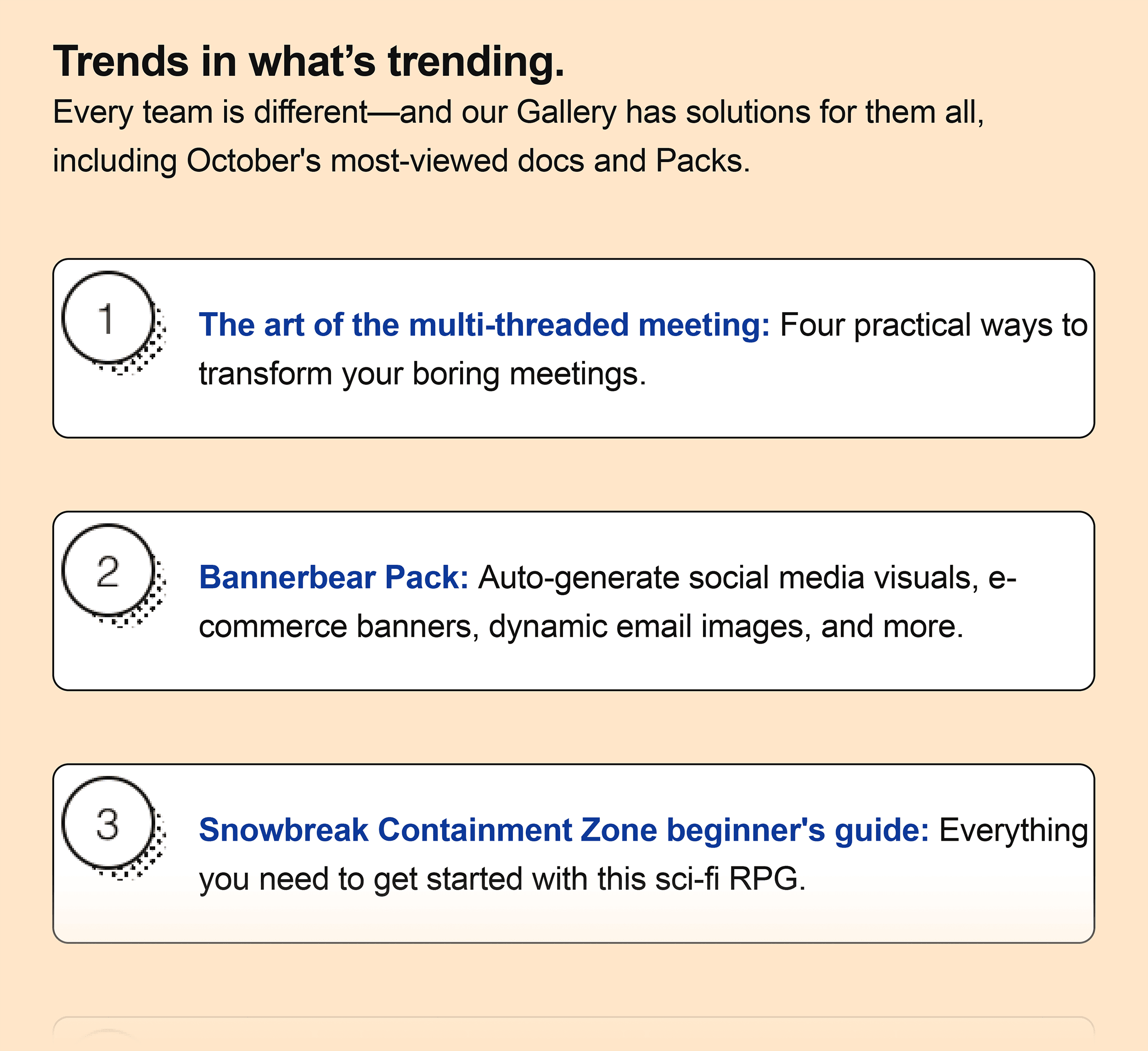Coda newsletter – Trends Coda newsletter – Trends