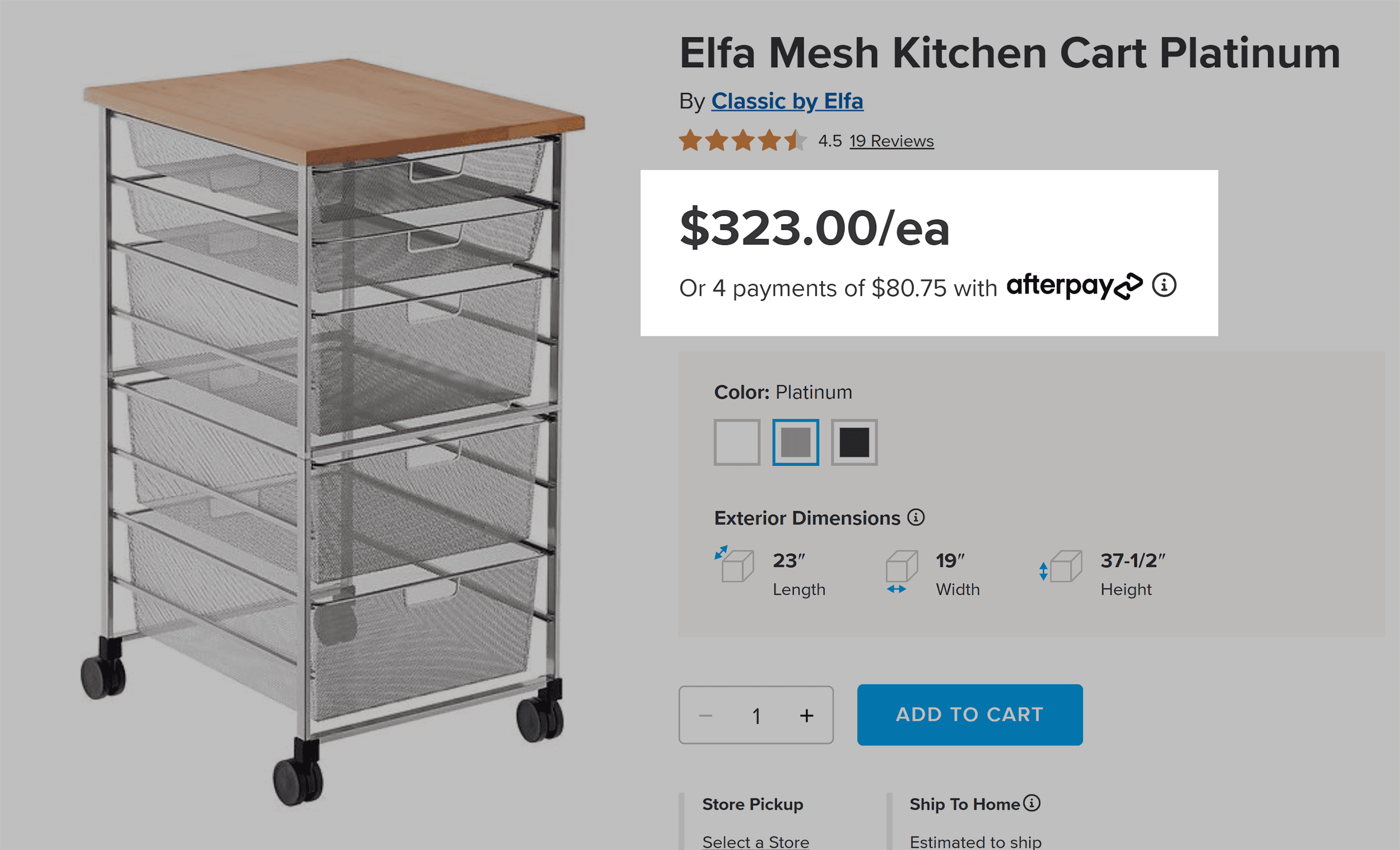Container Store – Payment options Container Store – Payment options