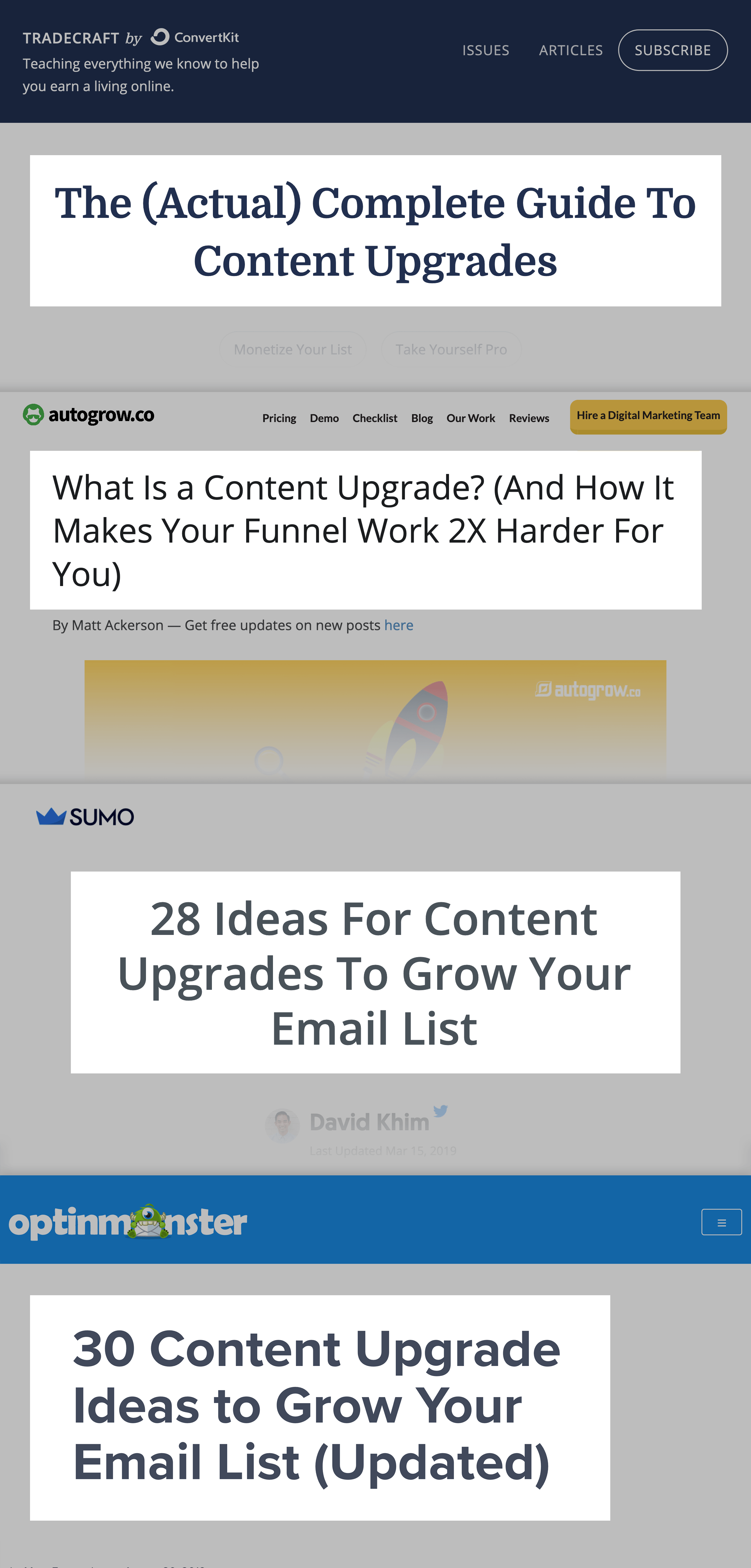 Content Upgrade Post Examples Content Upgrade Post Examples