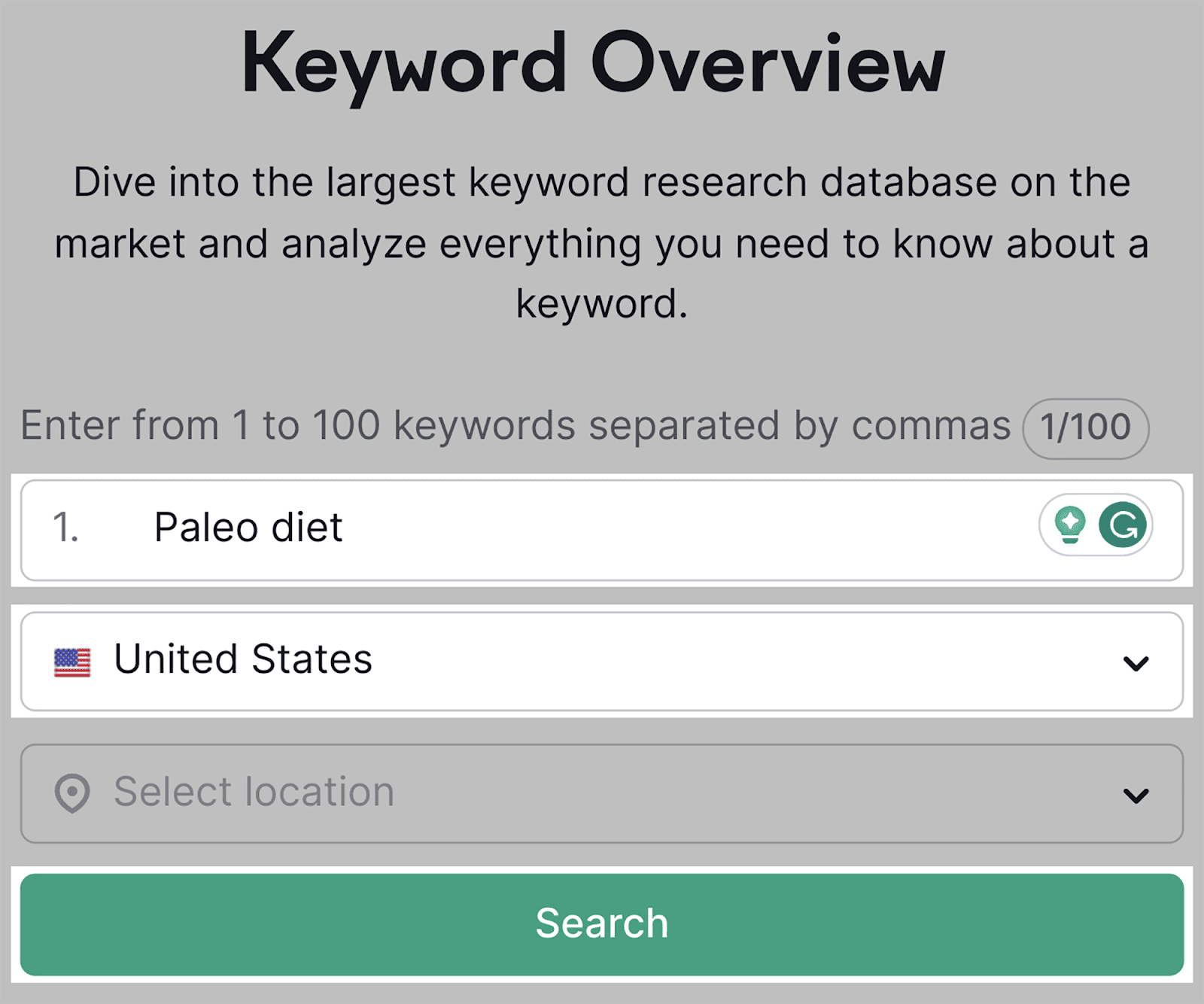 Enter a keyword ‘Paleo Diet’