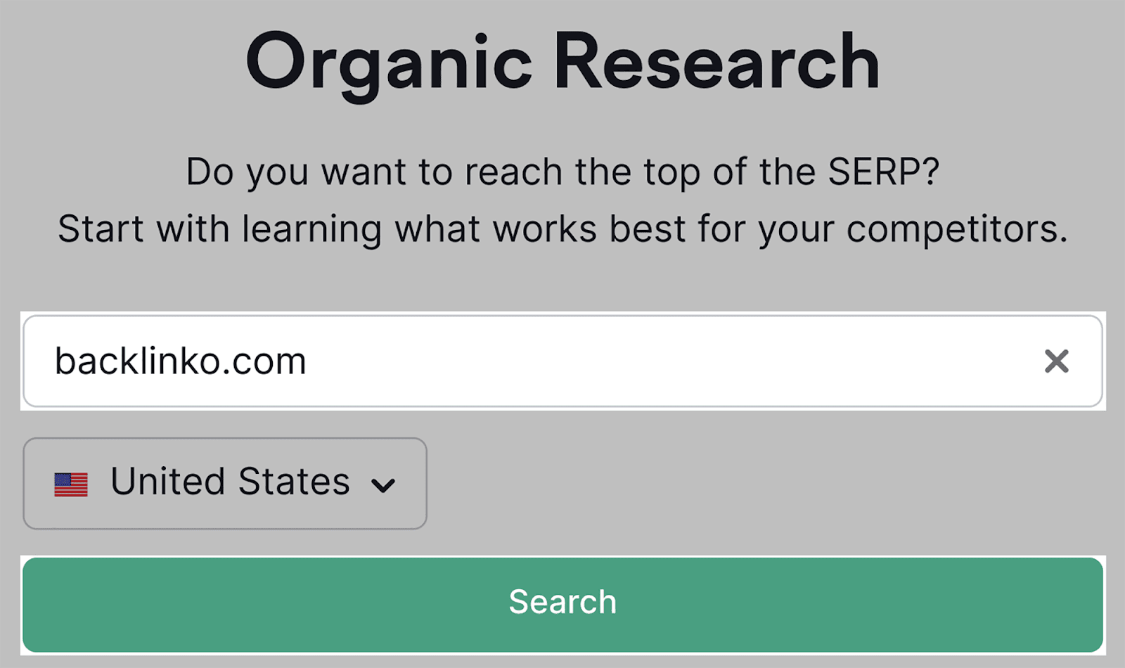 Enter domain then hit search Enter domain then hit search