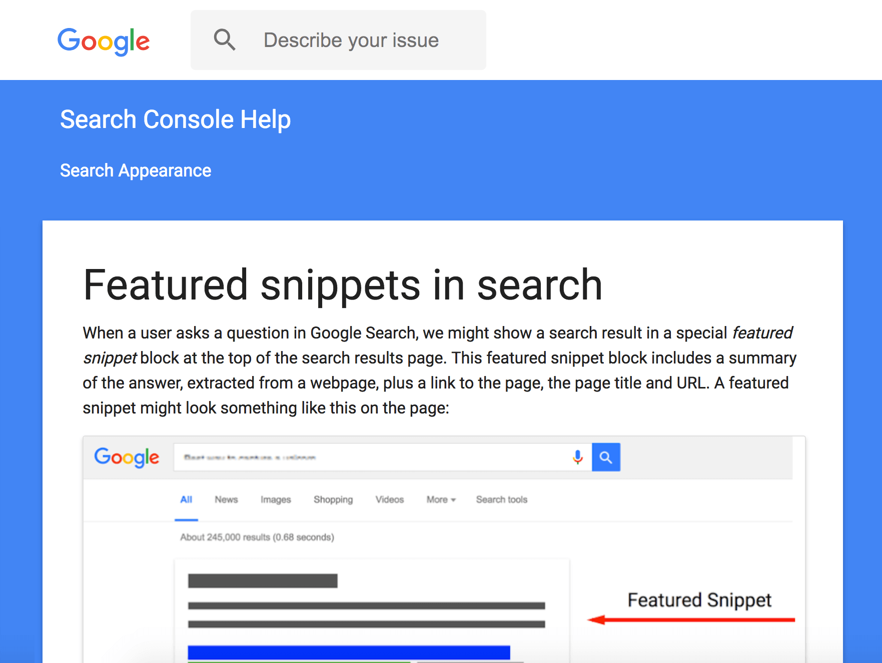 Featured Snippets in the SERPs Featured Snippets in the SERPs