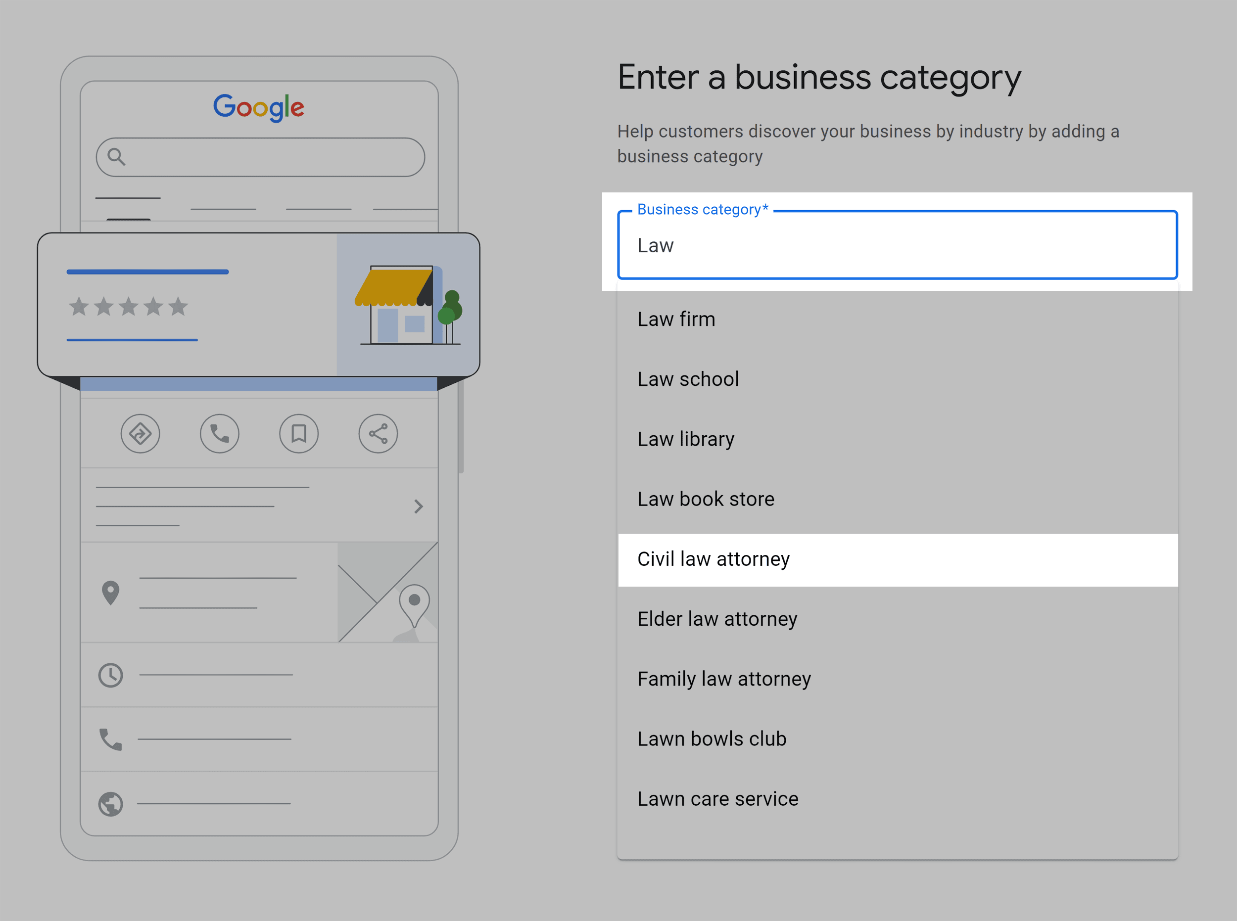Google Business – Profile category Google Business – Profile category