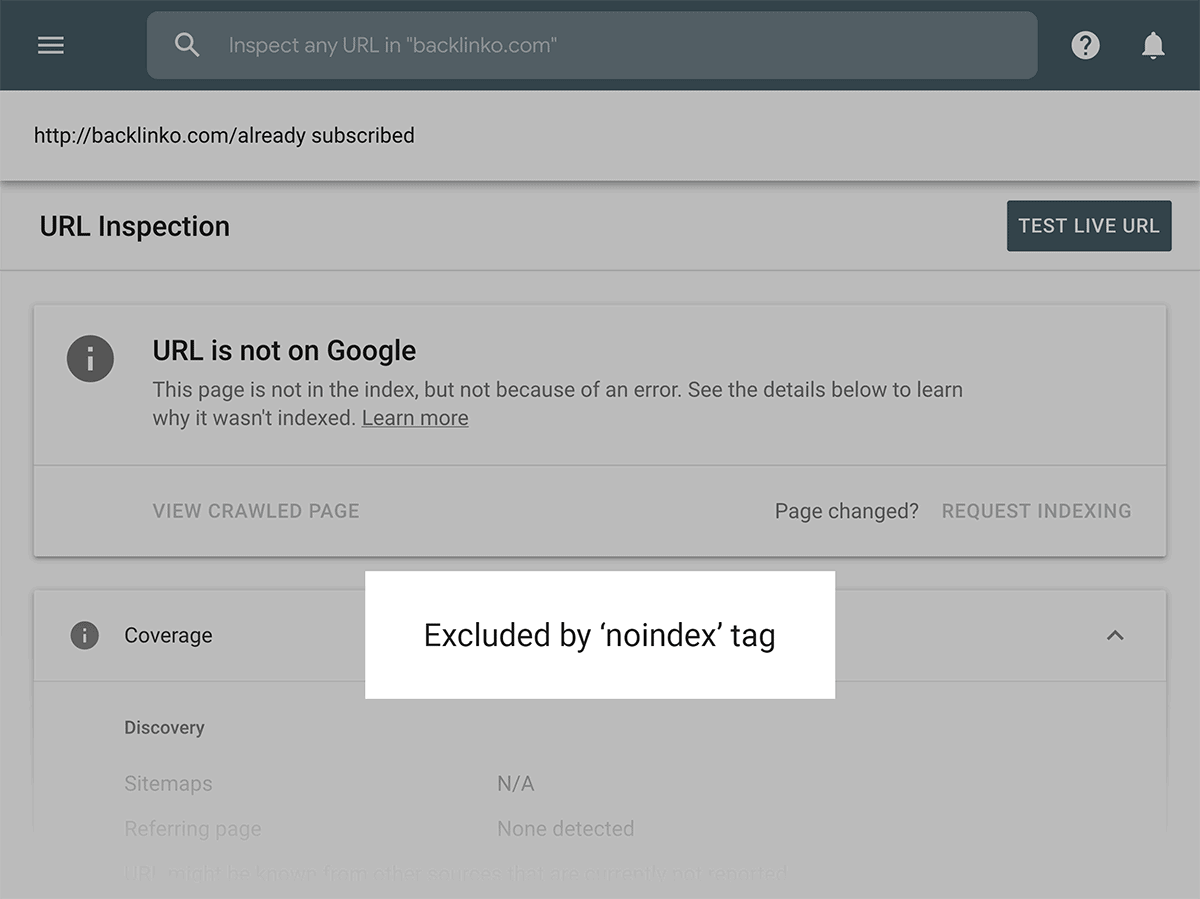 Google Search Console – Excluded by noindex tag Google Search Console – Excluded by noindex tag