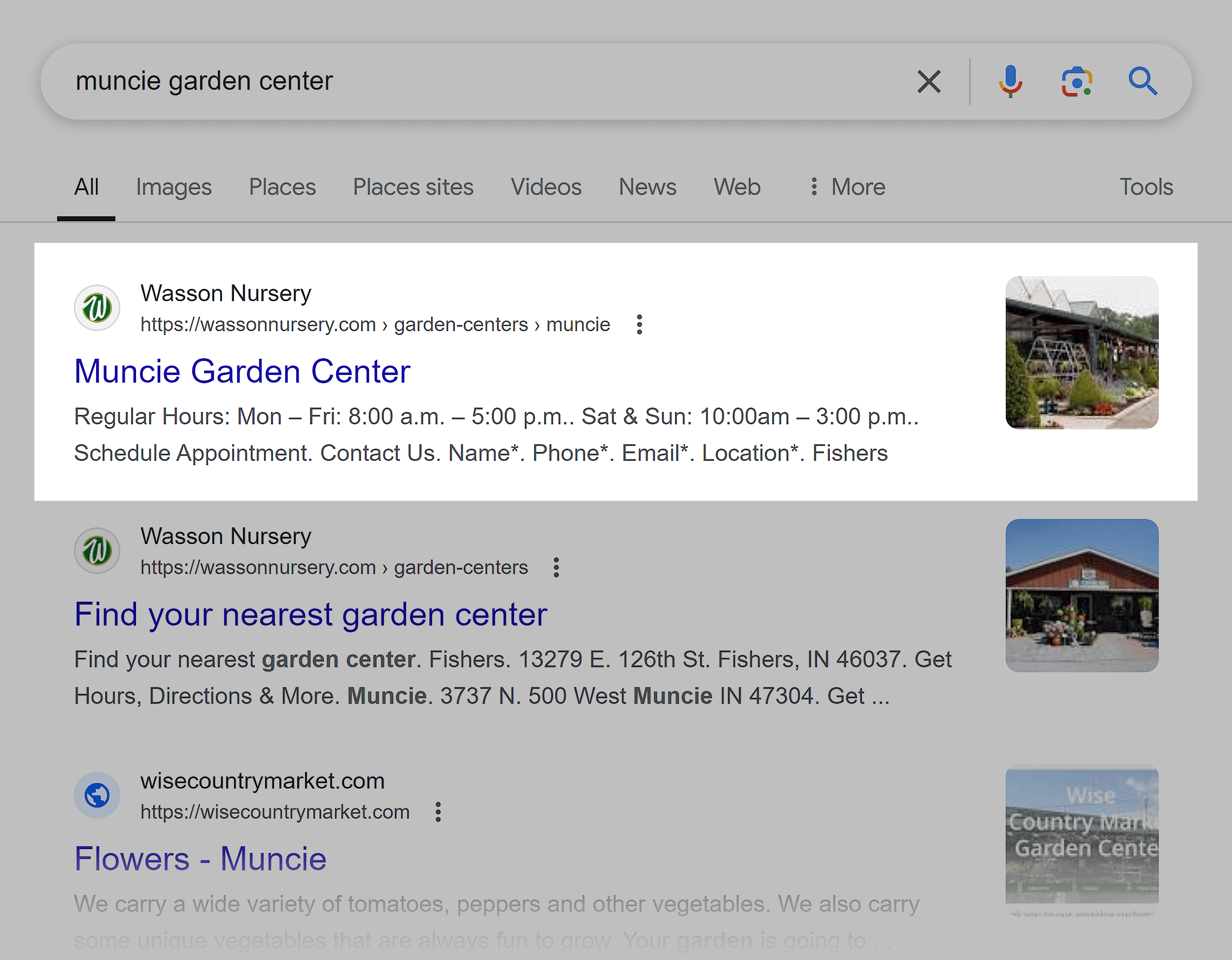 Google SERP – Muncie Garden Center Google SERP – Muncie Garden Center