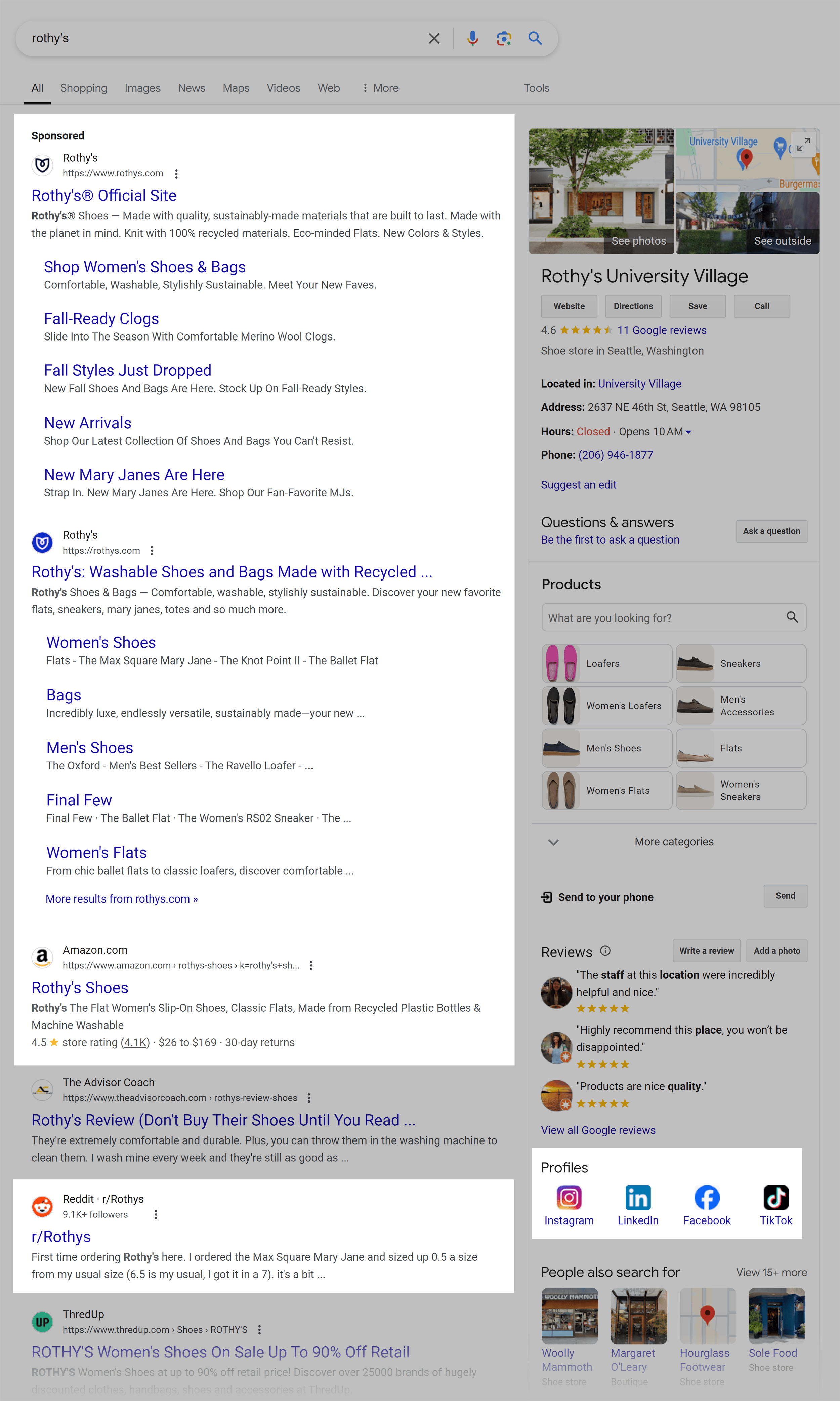 Google SERP – Rothy’s Google SERP – Rothy's