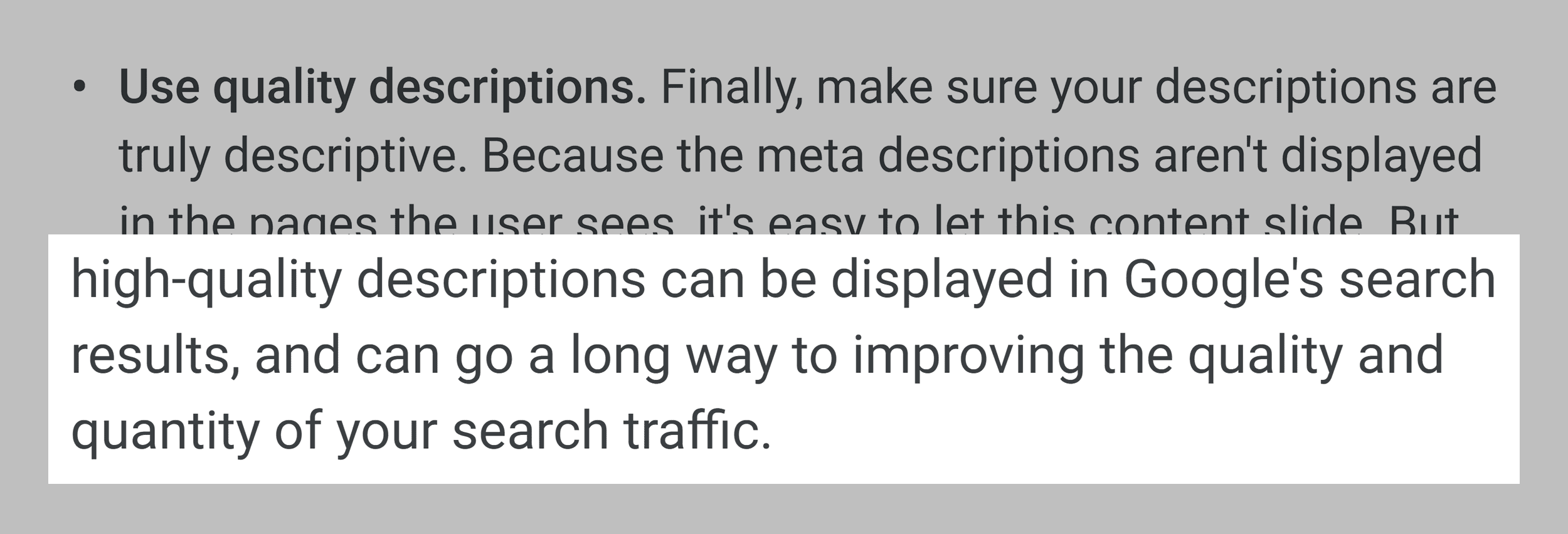 Google Suggests Well Written Descriptions Can Improve Clicks From SERPs Google Suggests Well Written Descriptions Can Improve Clicks From SERPs