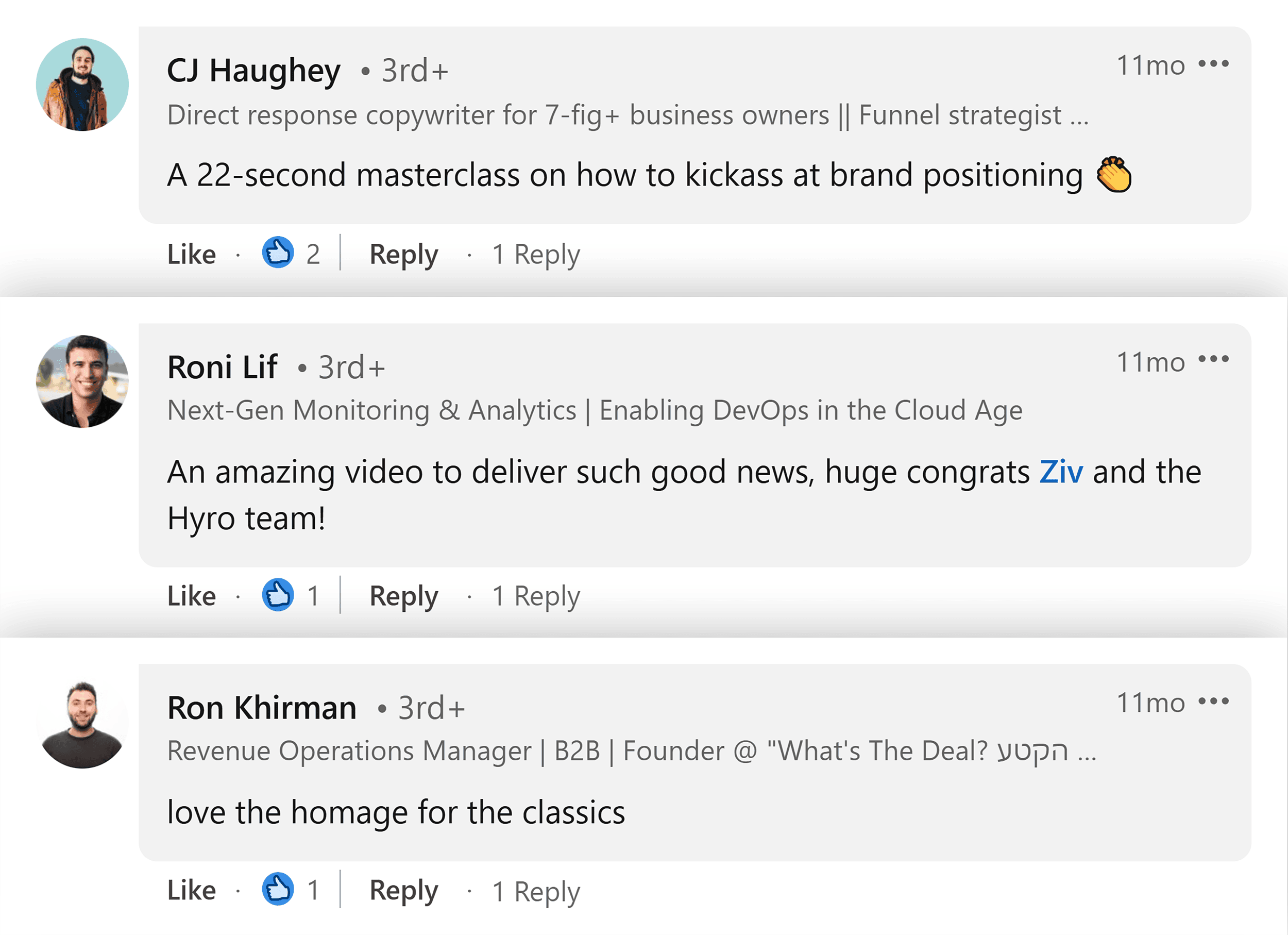 Hyro – Video comments Hyro – Video comments