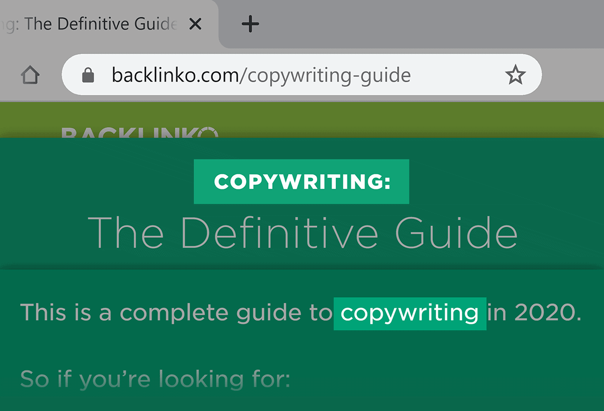 Keyword in URL, title and intro Keyword in URL, title and intro