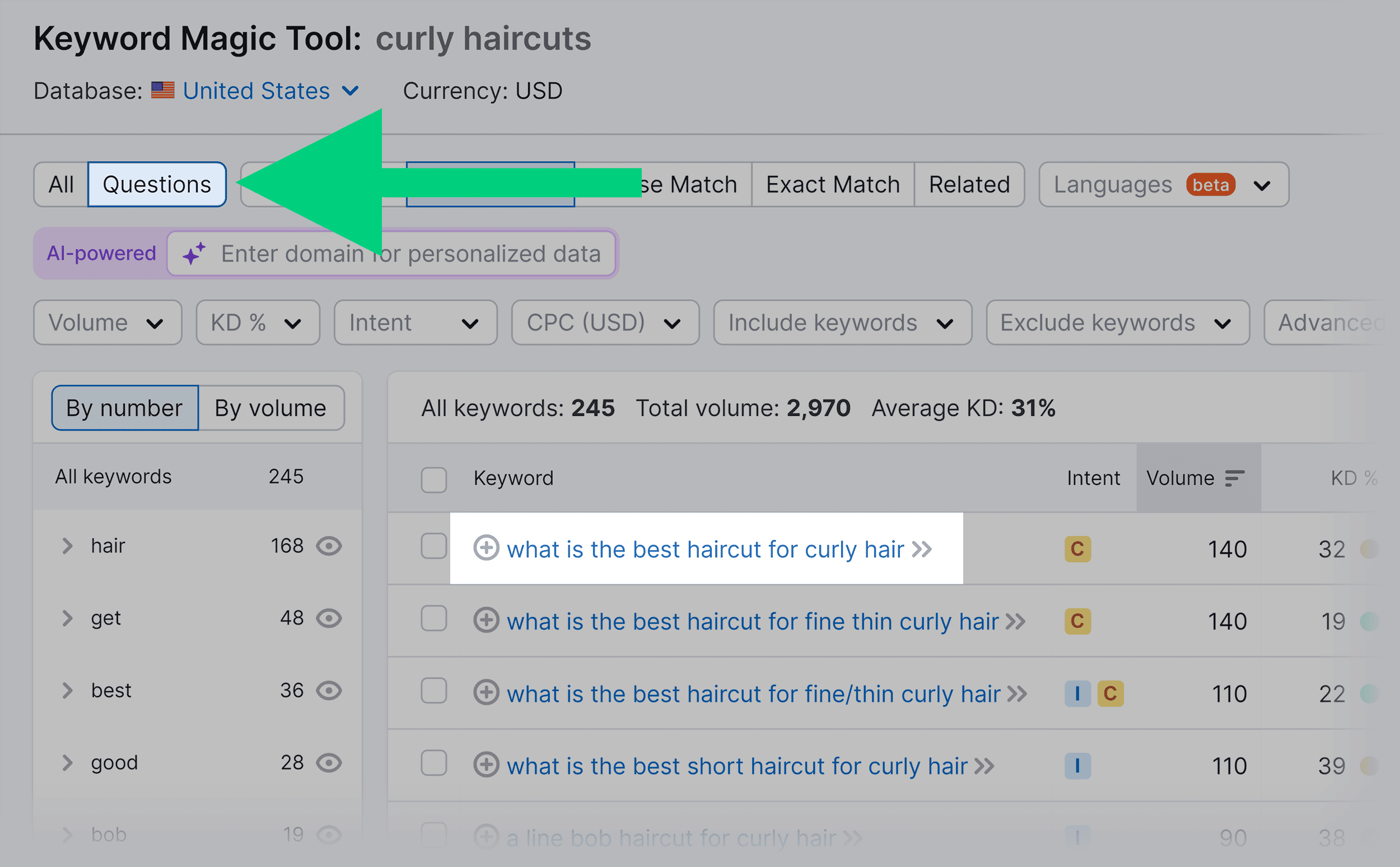 Keyword Magic Tool – Curly haircuts – Questions Keyword Magic Tool – Curly haircuts – Questions