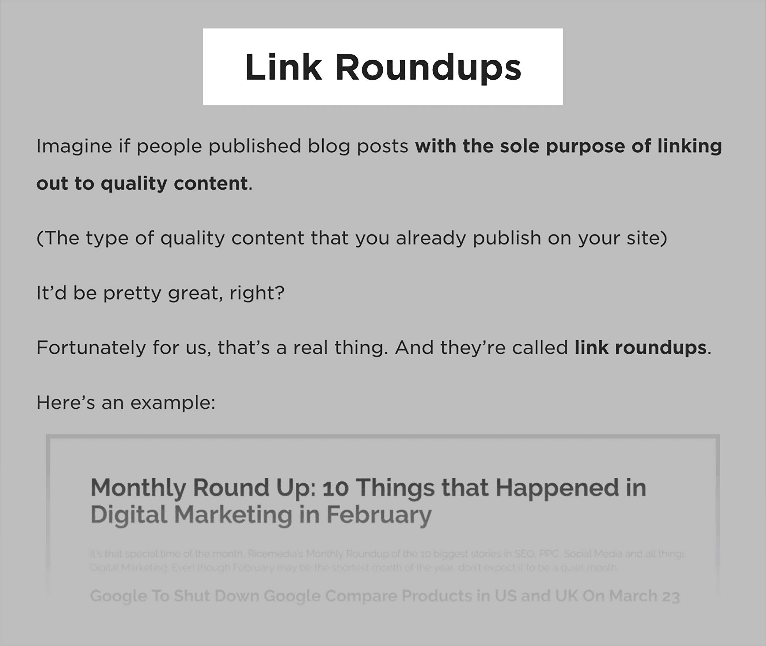 Link roundups – Blog post section Link roundups – Blog post section