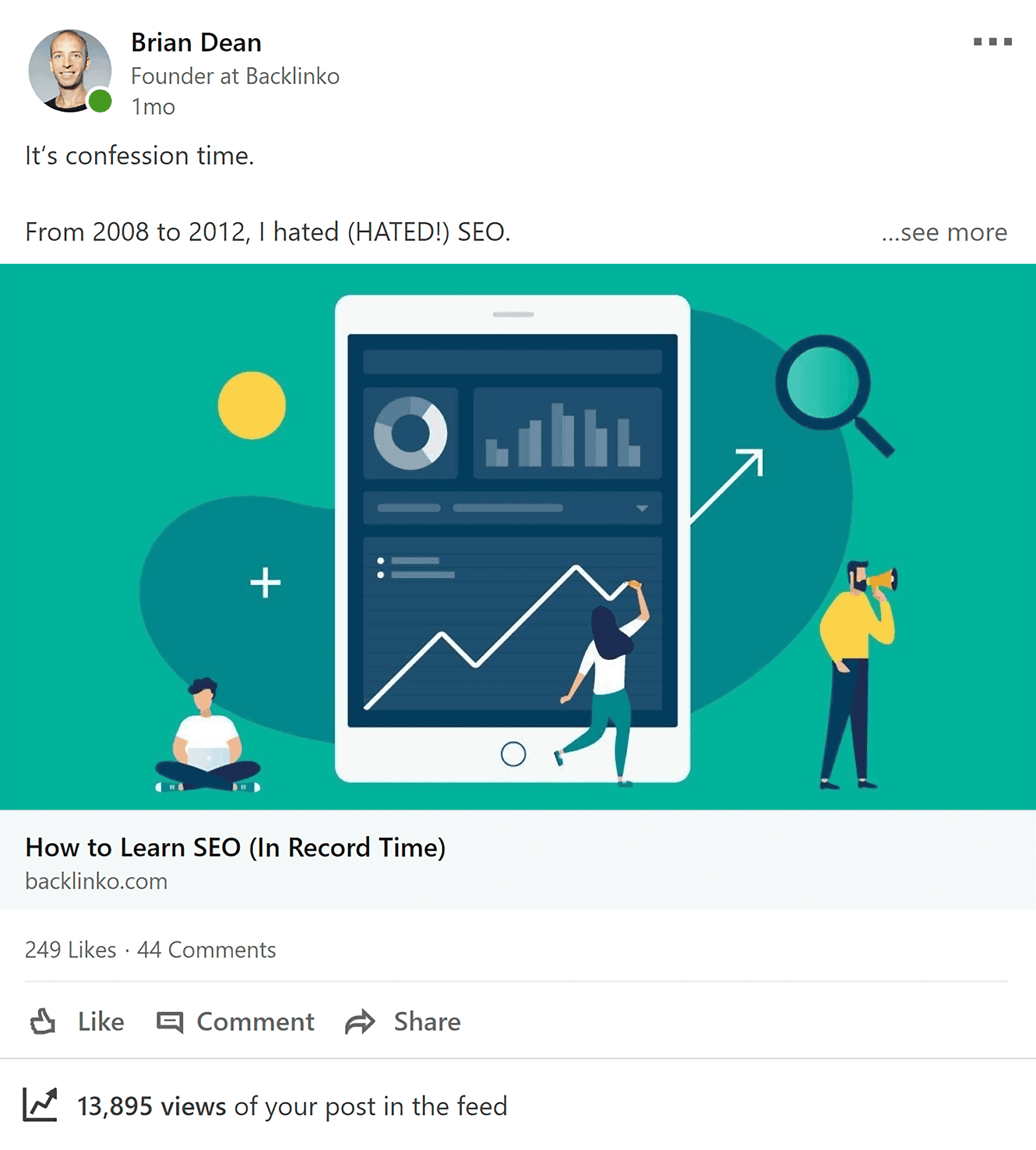 LinkedIn – Dud post LinkedIn – Dud post