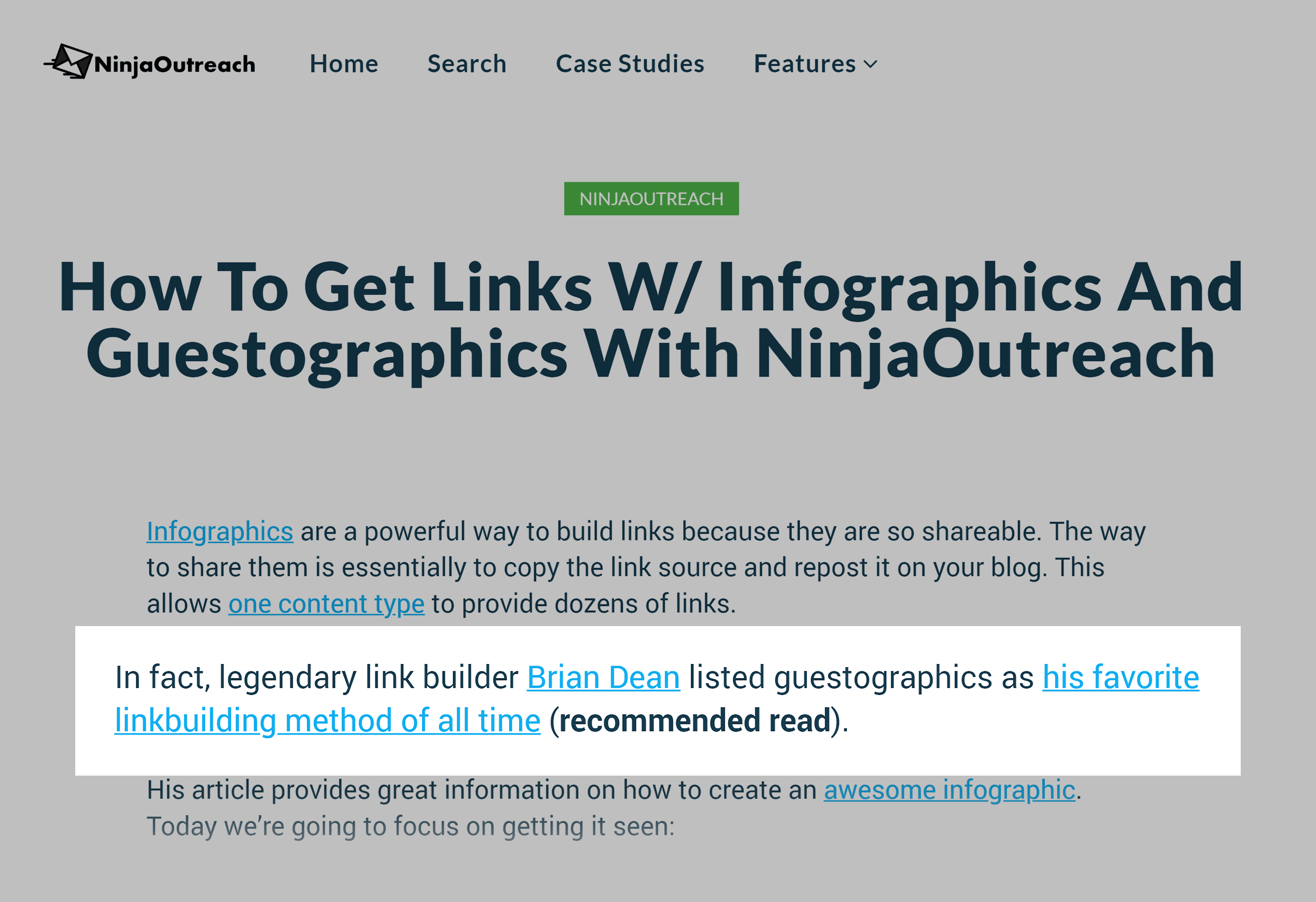 Ninja Outreach – Infographics and guestographics Ninja Outreach – Infographics and guestographics