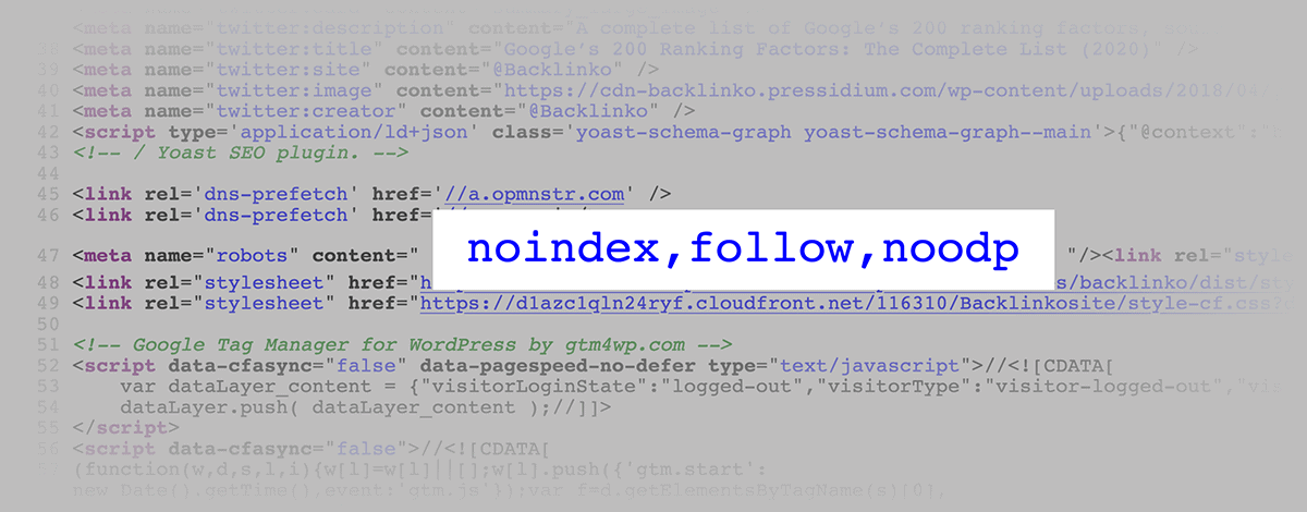 Noindex HTML Noindex HTML