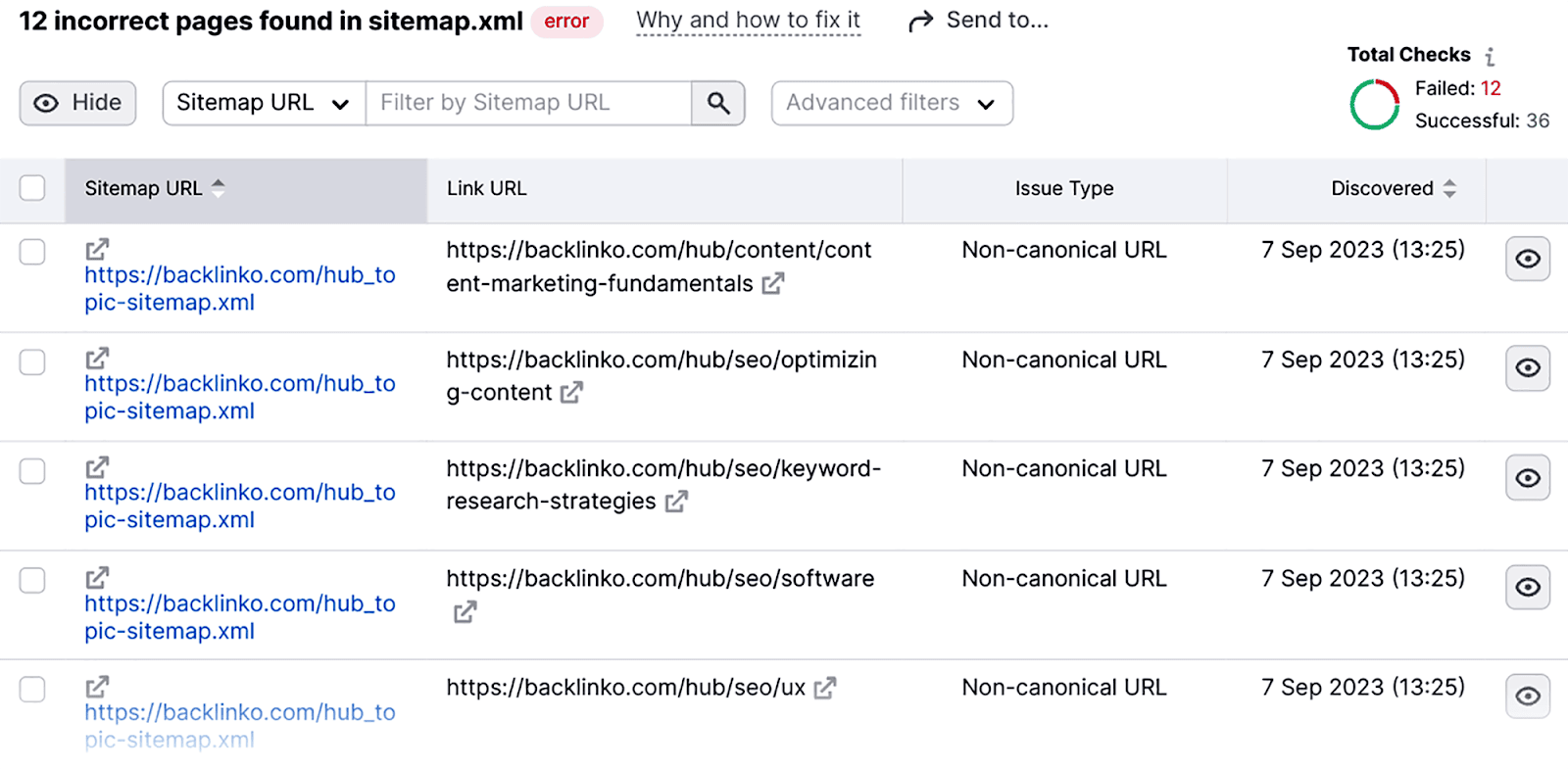 Pages with xml issues Pages with xml issues