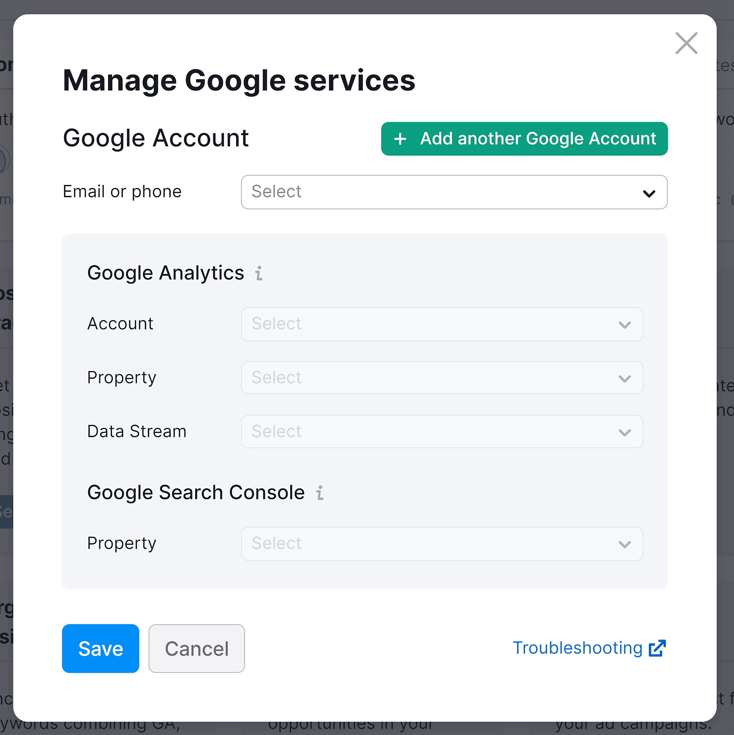 Projects Dashboard – Manage Google services Projects Dashboard – Manage Google services