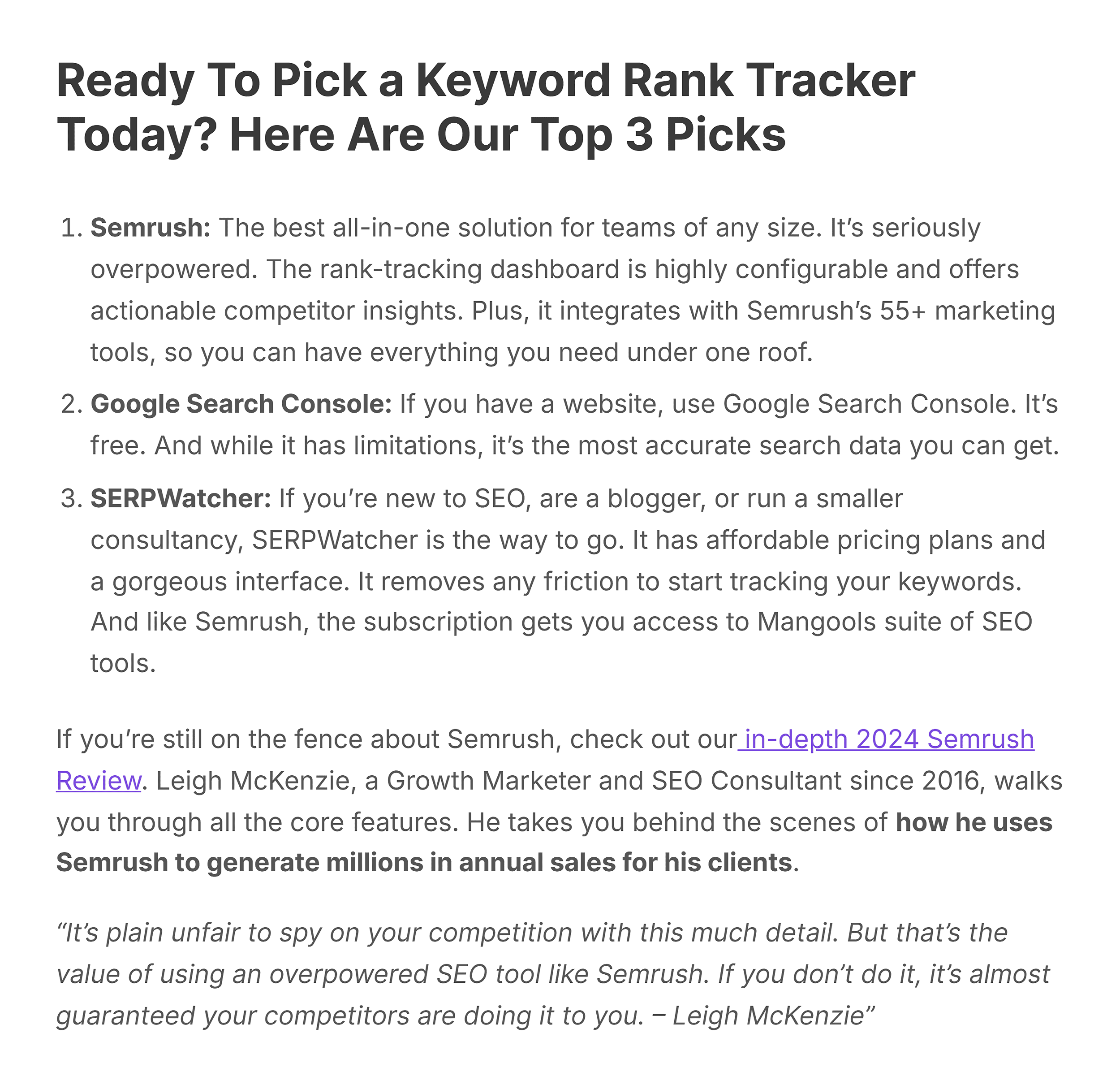 Rank tracker tools – Outro Rank tracker tools – Outro