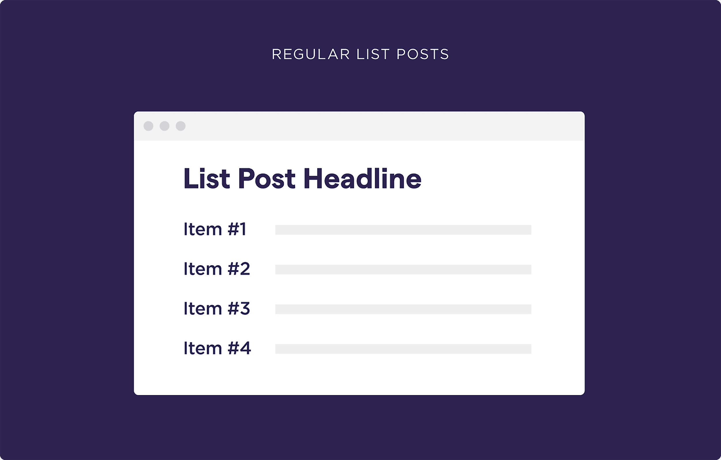 Regular list posts Regular list posts