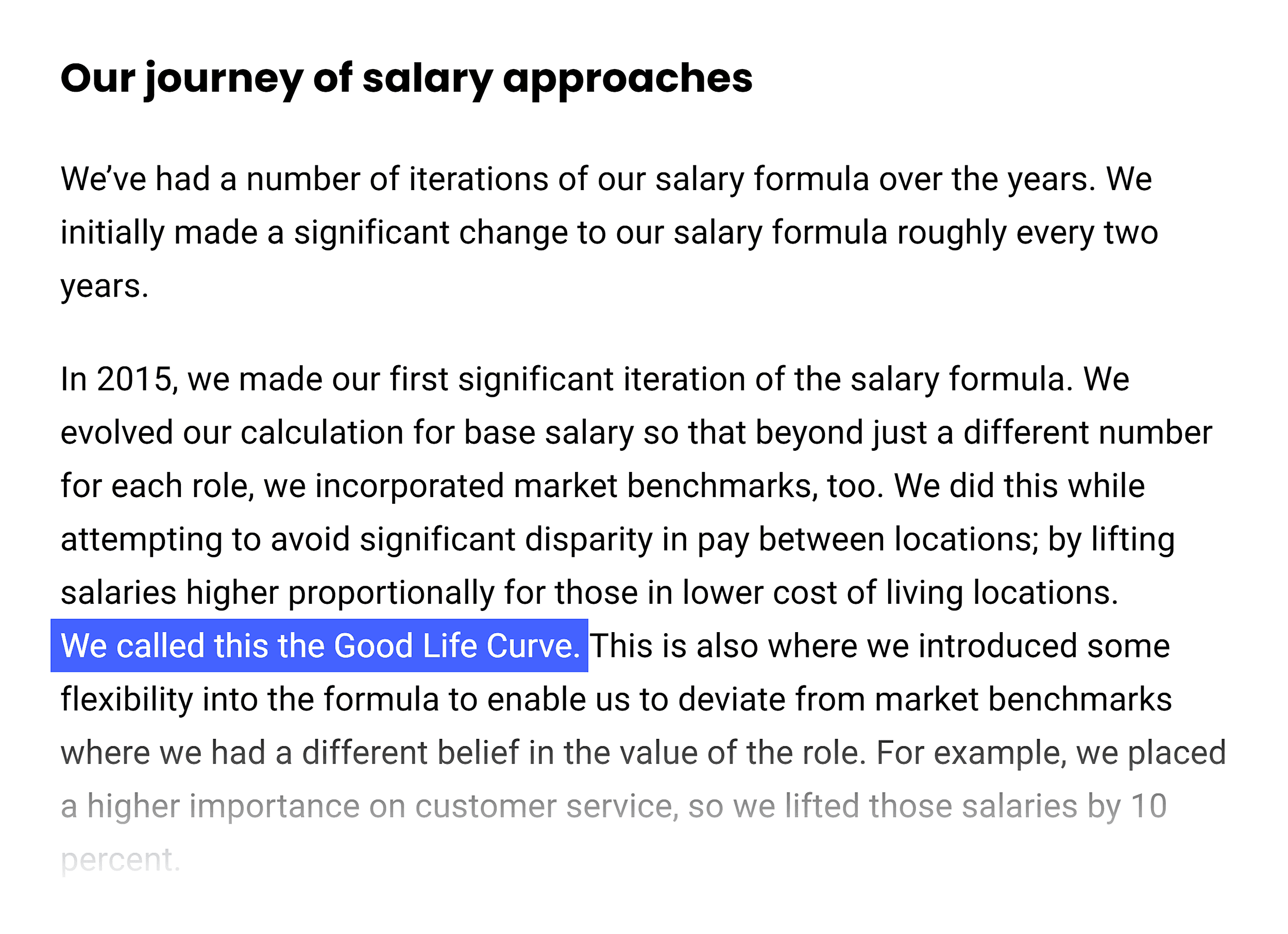 Salary System – Good Life Curve Salary System – Good Life Curve