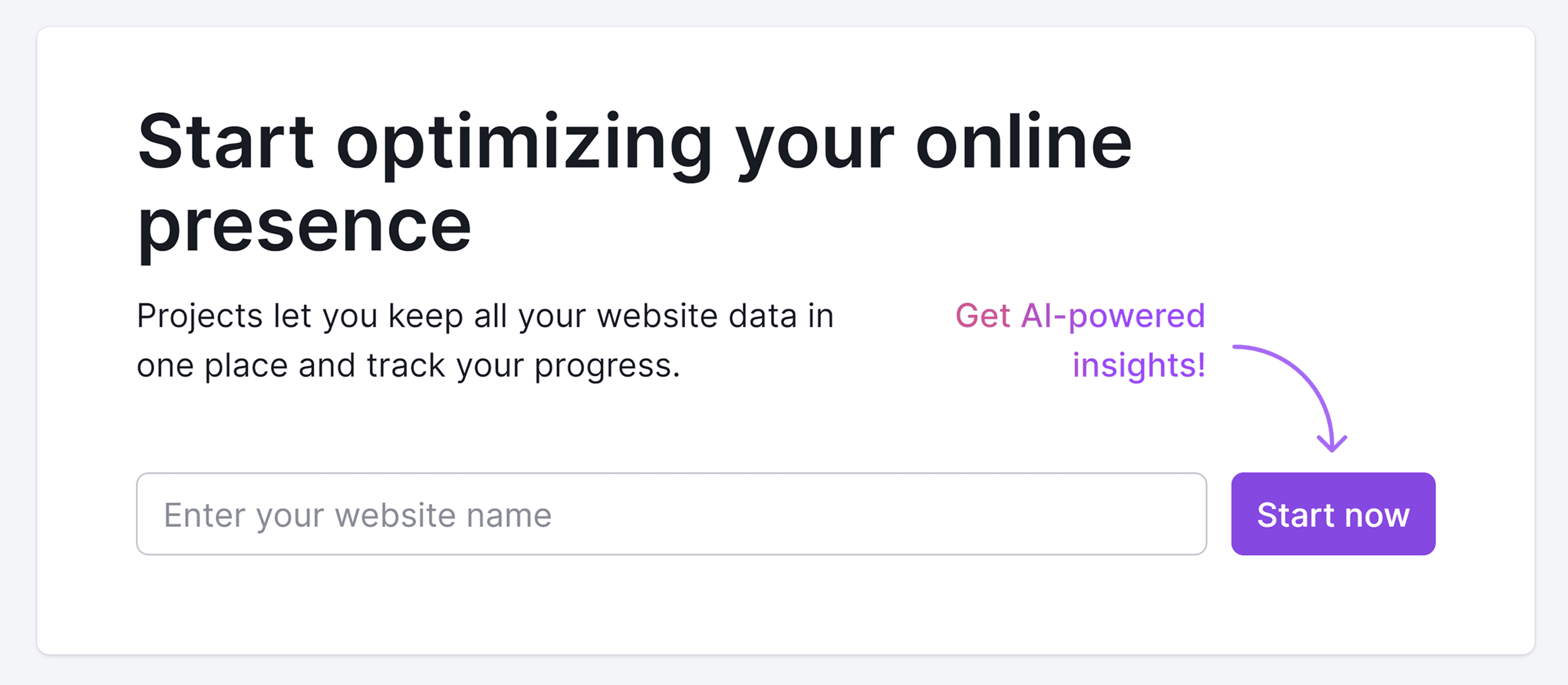 Semrush – Dashboard – Create project Semrush – Dashboard – Create project