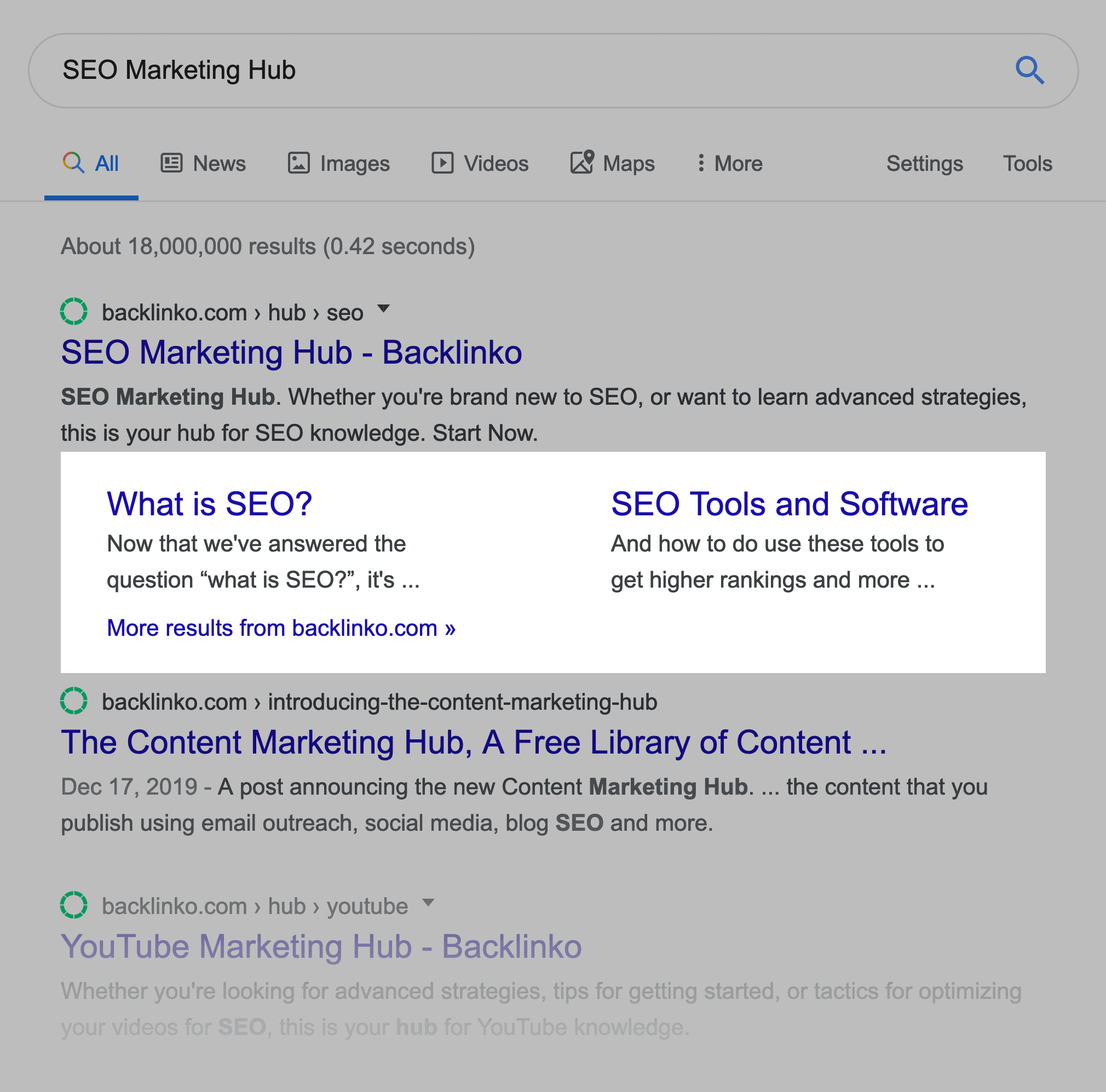 SEO Marketing Hub – Sitelinks SEO Marketing Hub – Sitelinks