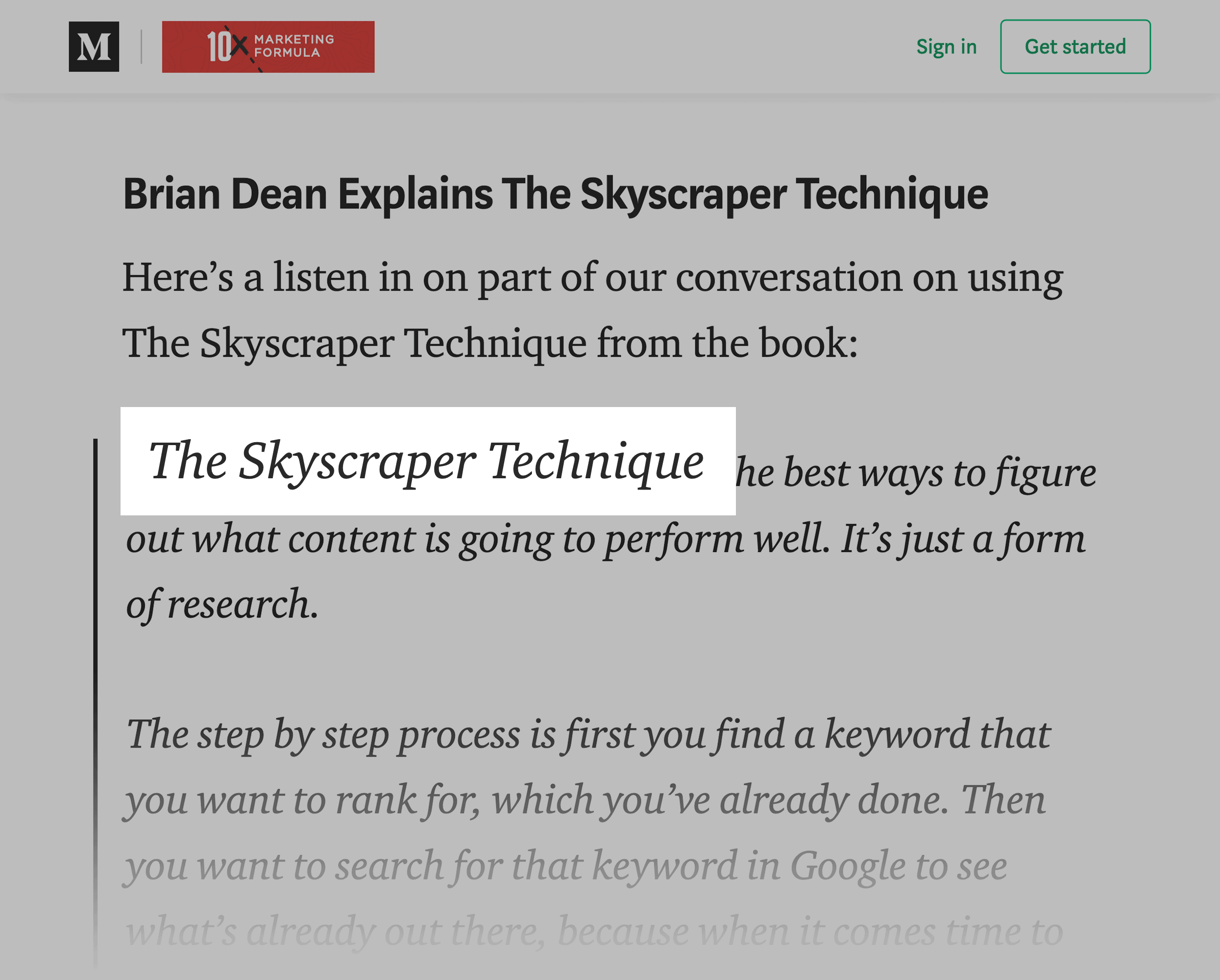 The Skyscraper Technique – Podcast Mention The Skyscraper Technique – Podcast Mention