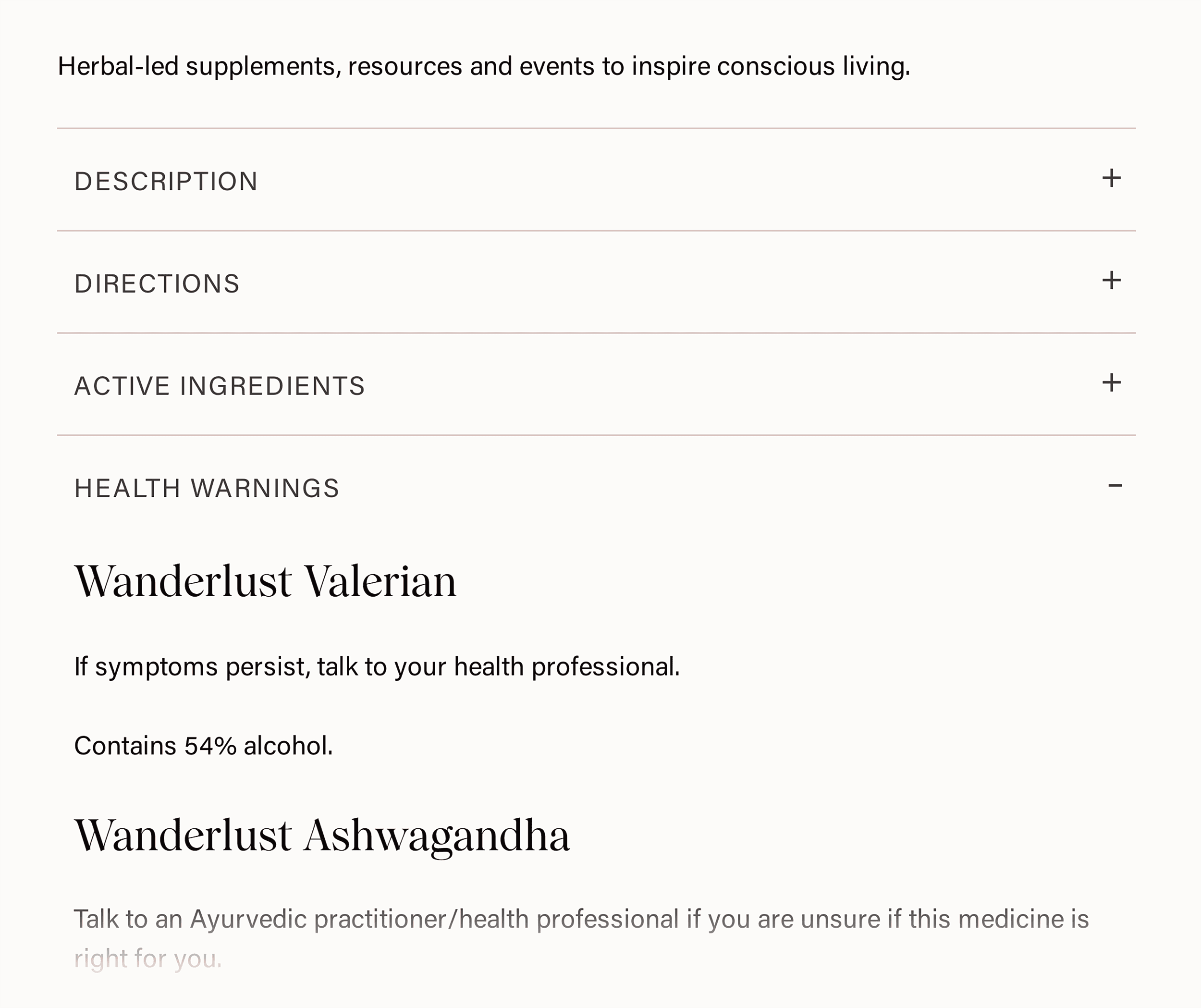 Wanderlust – Product details Wanderlust – Product details