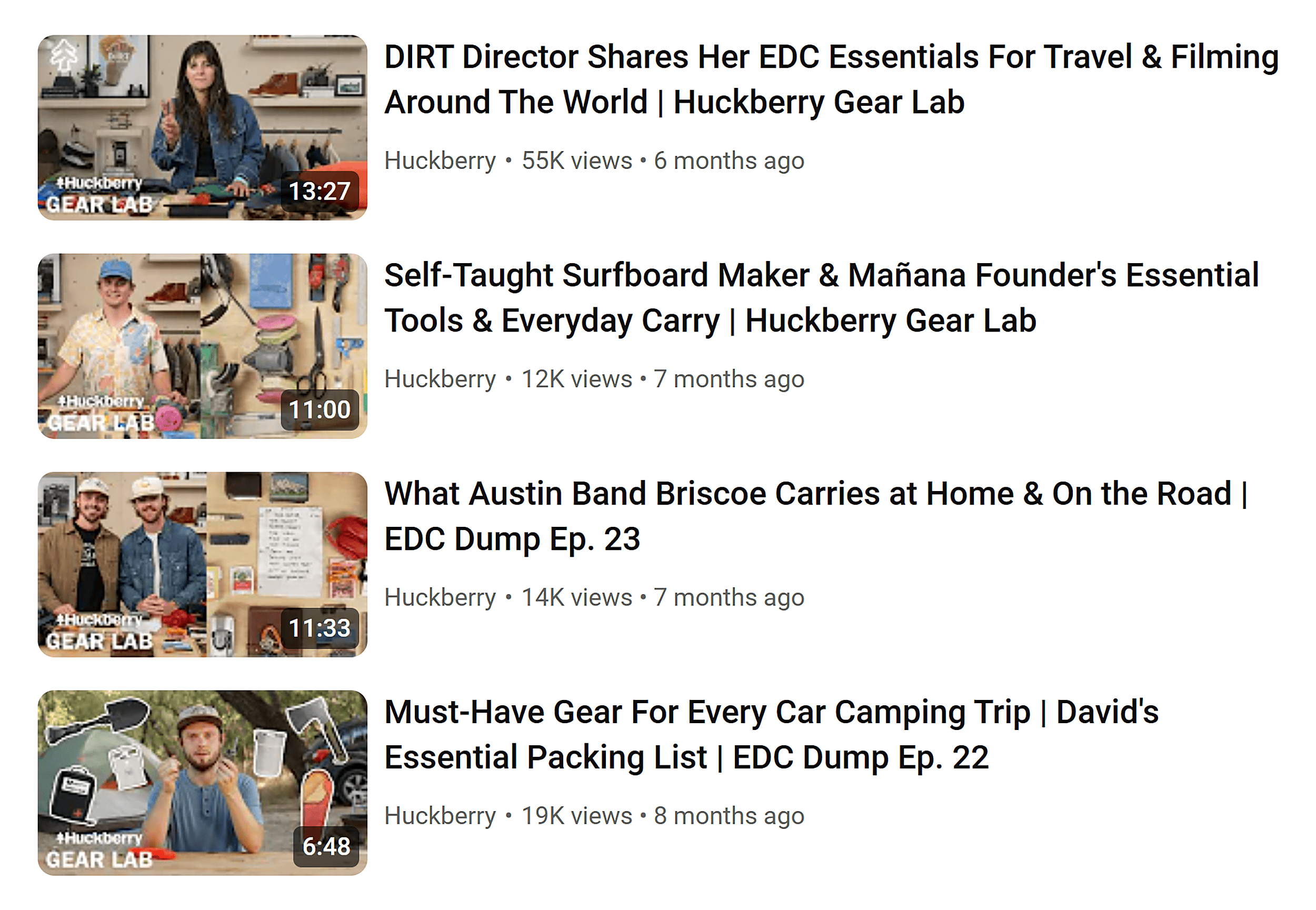 YouTube – Huckberry videos YouTube – Huckberry videos